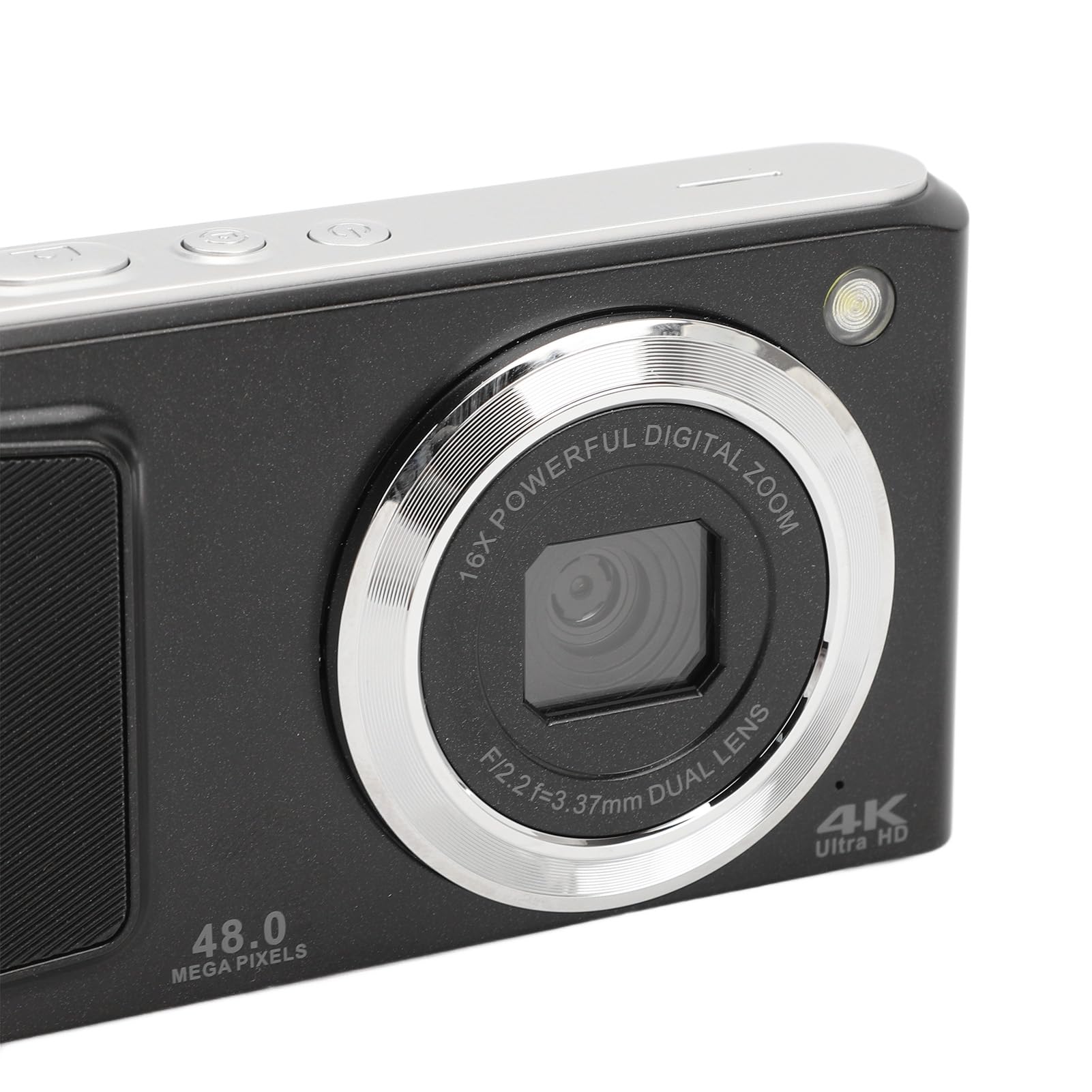 4K UHD Digital Camera with 48MP Autofocus & 16X Zoom - Compact Vlogging Camera with LED Flash, 2.8