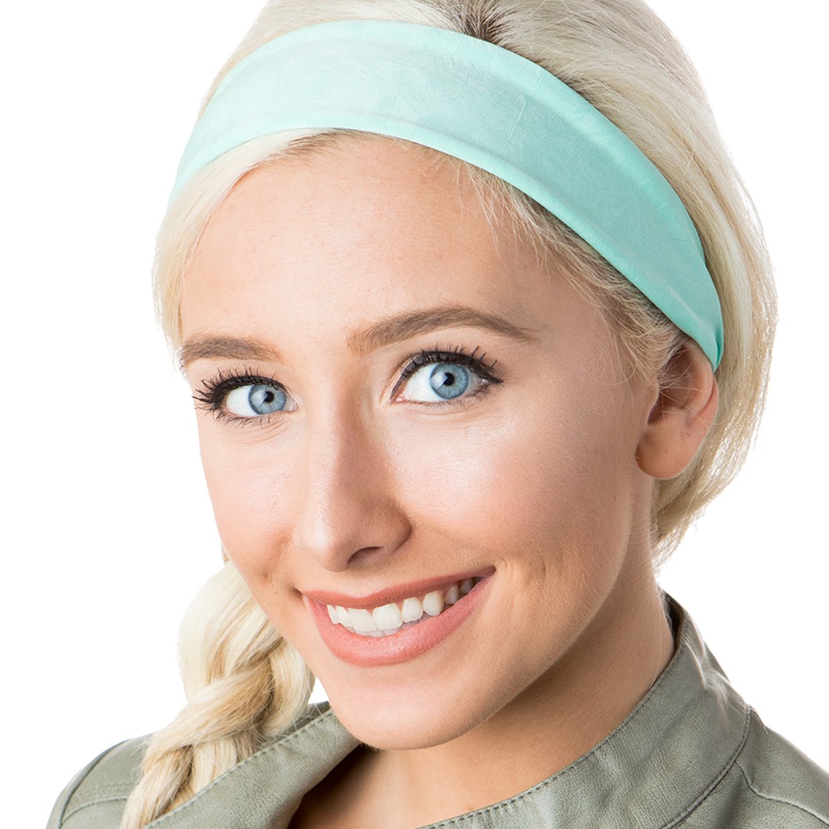 Hipsy Adjustable Stretchy Crushed Xflex Wide Headbands for Women, Girls & Teens - Perfect for Sports, Workouts, Yoga, and Everyday Fashion Accessories
