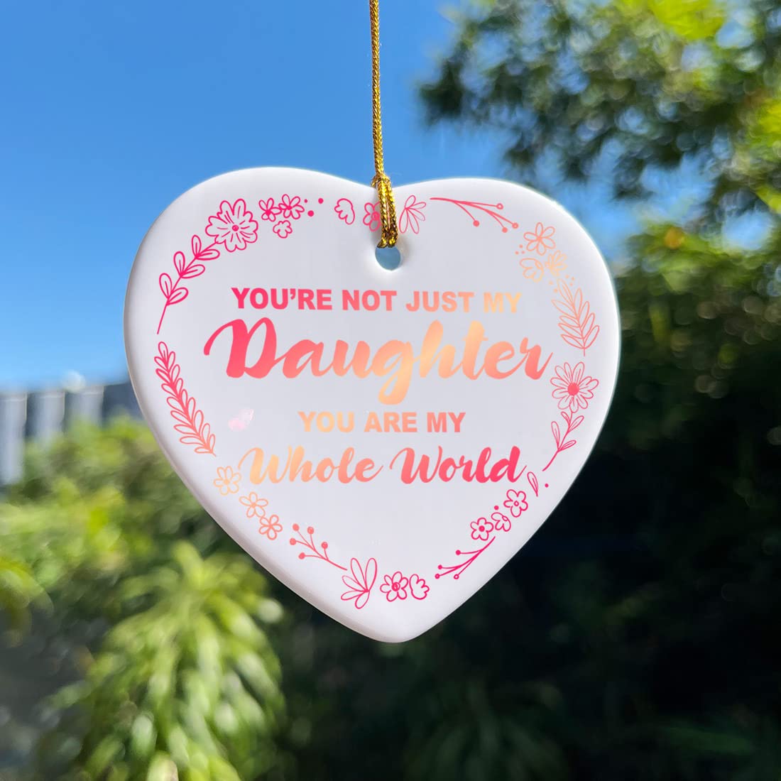 Personalized Daughter Gifts from Mom - 'You're My Whole World' Engraved Keepsake for Birthday, Graduation | Heartwarming Home Decor & Sentimental Present for Special Occasions