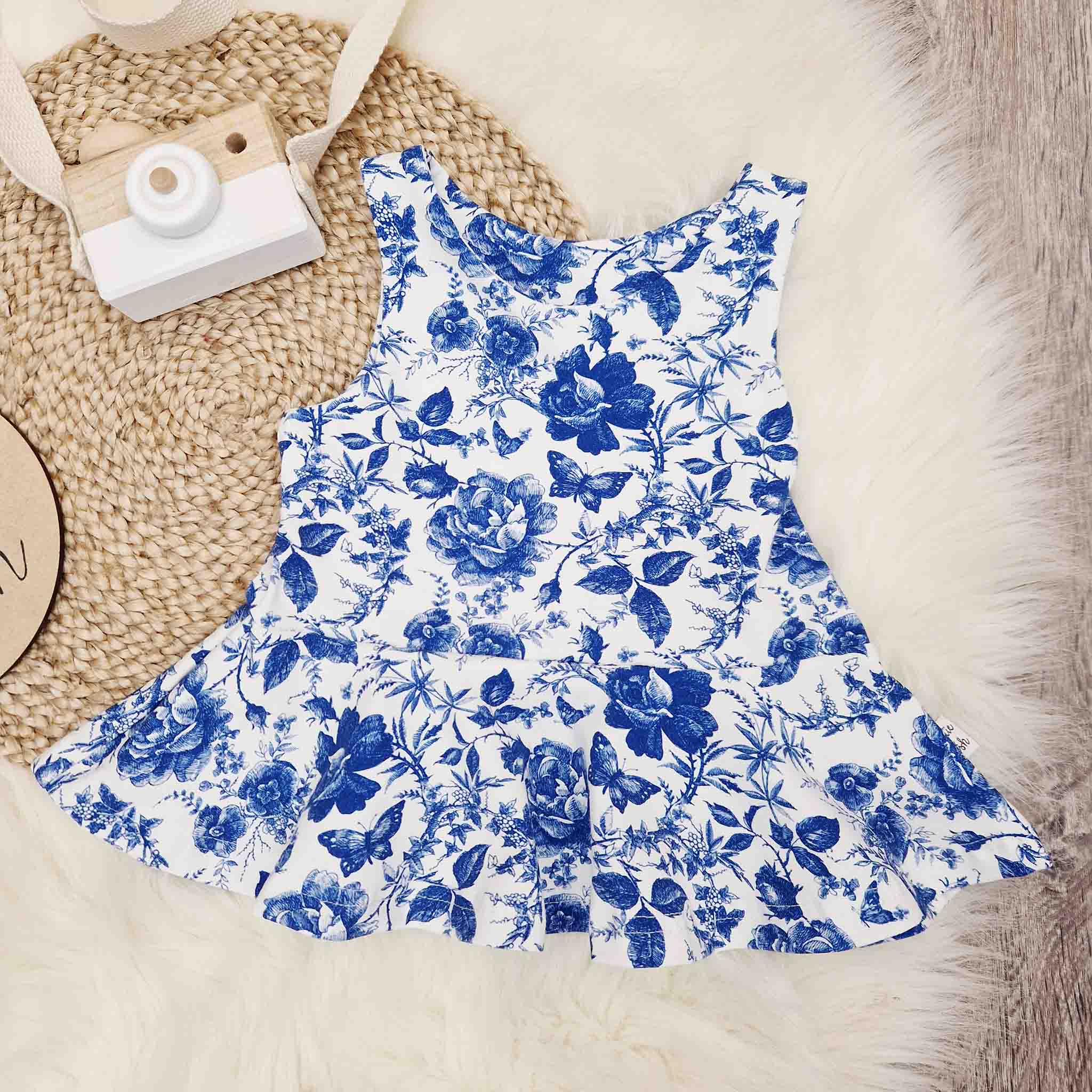 Stylish English Blue Peplum Vest & Cycling Shorts Set for Women - Perfect for Workout, Gym, Yoga & Casual Outfits