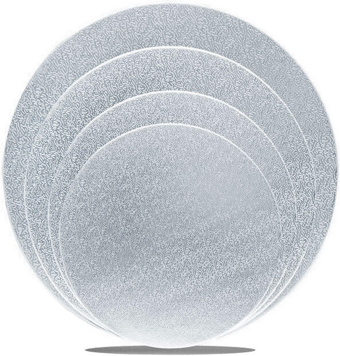 GOIIO 4-Piece Round Cake Boards Set - 6, 8, 10, 12 Inch Golden Cardboard Cake Circles for Baking, Decorating & Serving - Perfect for Birthday Cakes, Wedding Cakes & Dessert Displays