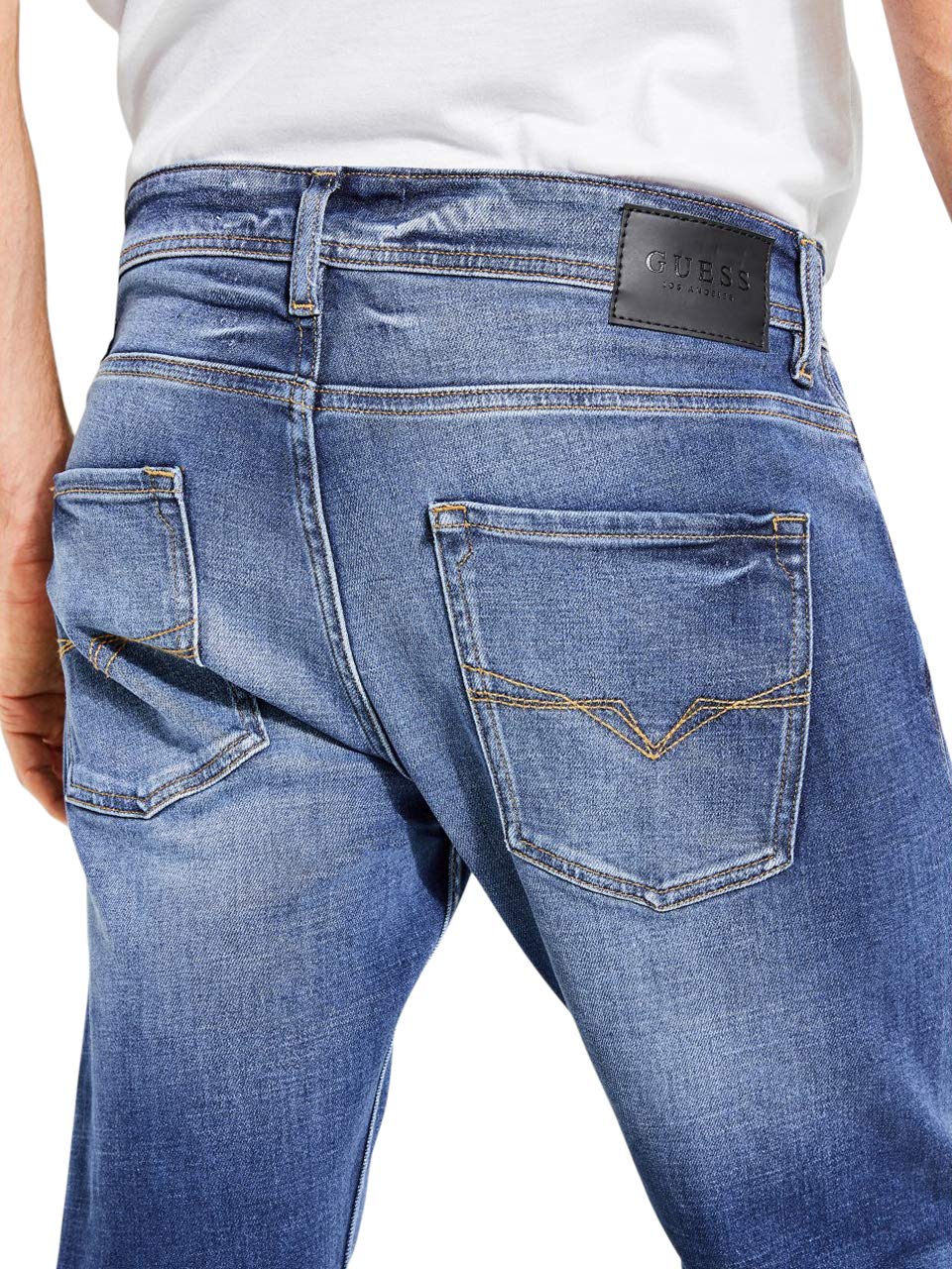 GUESS Men's Regular Straight Fit Jeans - Classic Denim Pants for Casual & Everyday Wear | Comfortable & Stylish for Work, Outings & Daily Use