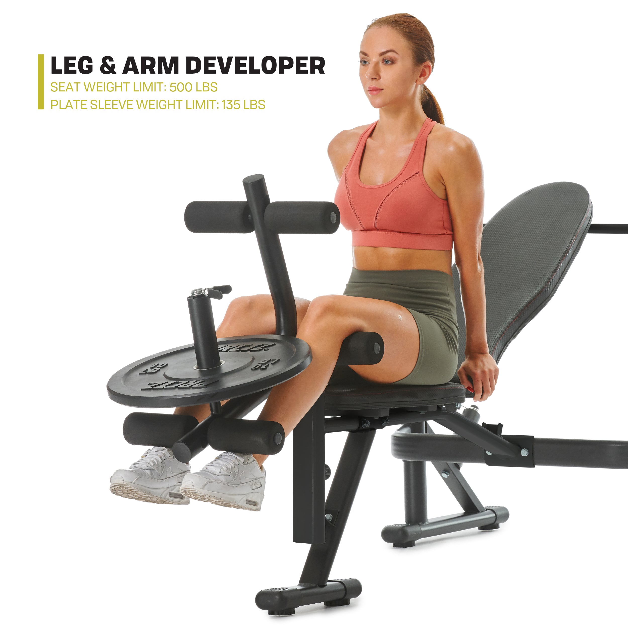 PRCTZ Adjustable Weight Bench with Olympic Squat Rack - Multi-Functional Home Gym Equipment for Strength Training, Arm & Leg Developer with Preacher Pad - Perfect for Home Workouts, Bodybuilding & Fitness Training