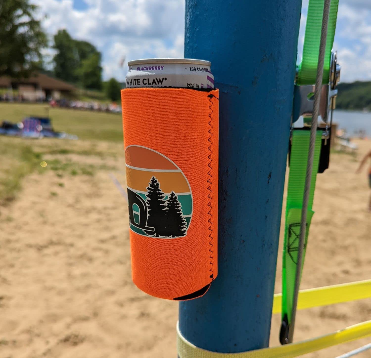 Blank Magnetic Slim Can Cooler (Red, 2 Pack) - Perfect for Beer, Soda & Beverages at Parties, BBQs & Outdoor Events