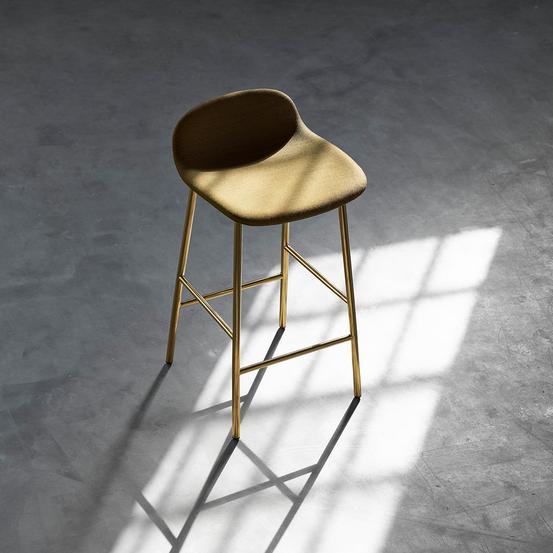 Modern Form Counter Stool with Sturdy Metal Legs & Comfortable Upholstered Seat - Perfect for Kitchen Islands, Breakfast Bars & Home Decor