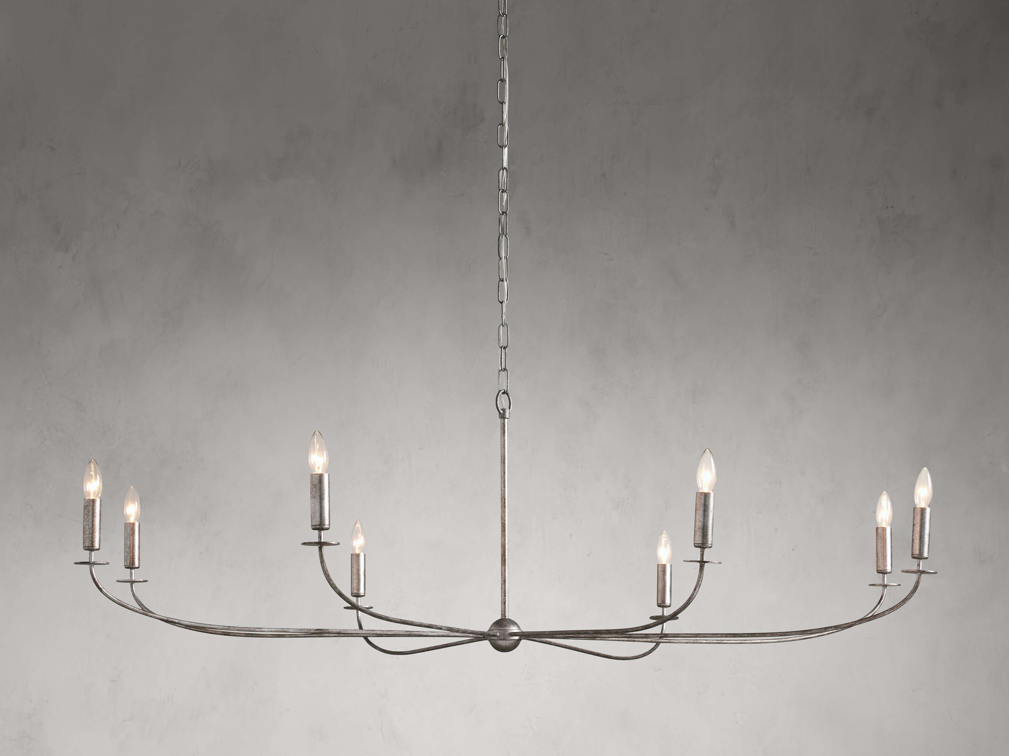 Arnett Silver Chandelier - Elegant Modern Ceiling Light Fixture for Dining Room, Living Room, and Bedroom Decor