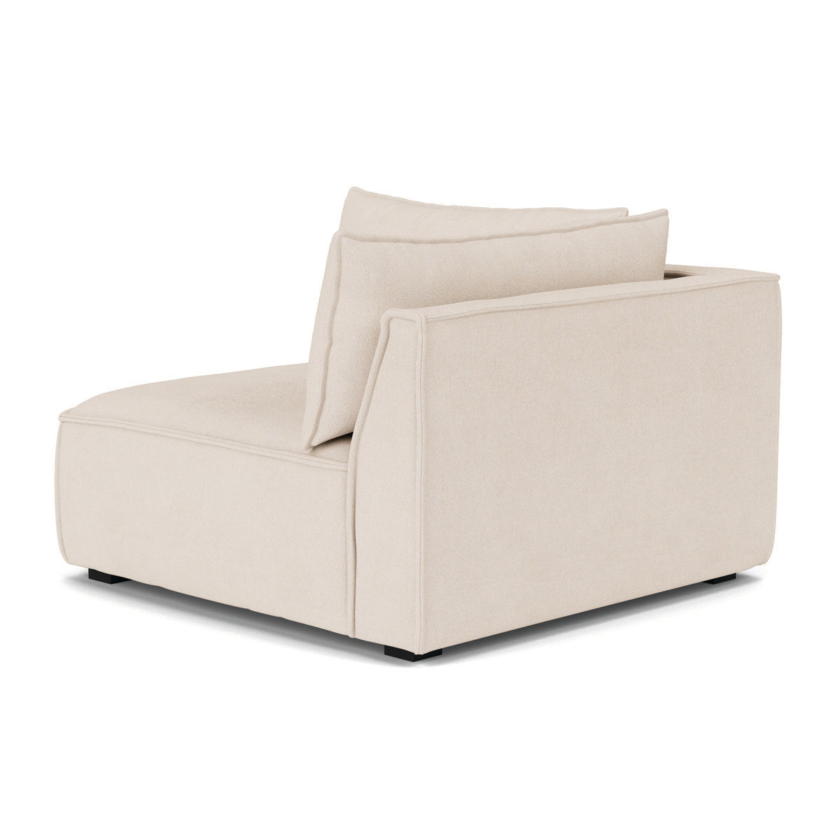 Daphne Fabric 1-Seater Right Corner Modular Sofa - Compact Sectional Couch for Small Spaces, Living Rooms & Apartments