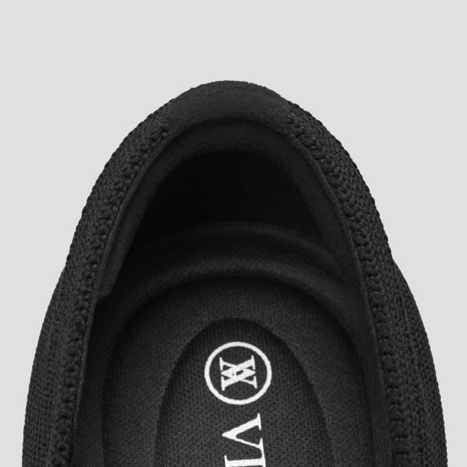 VIVAIA Margot Mary Jane Women's Flat Shoes - Slip On Square Toe Comfortable Work Shoes with Arch Support - Machine Washable Black | Perfect for Office, Casual Wear & Travel