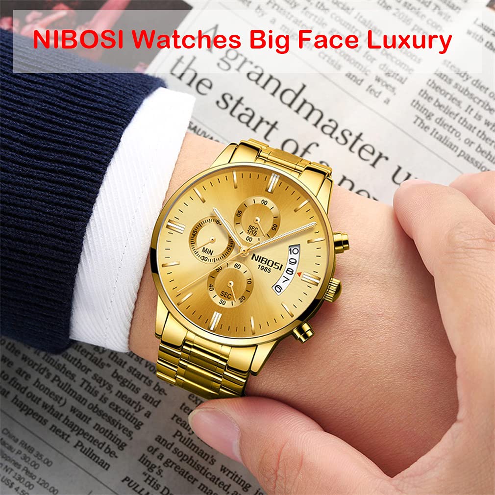 NIBOSI Luxury Men's Watch - Waterproof Chronograph for Sports & Gifts