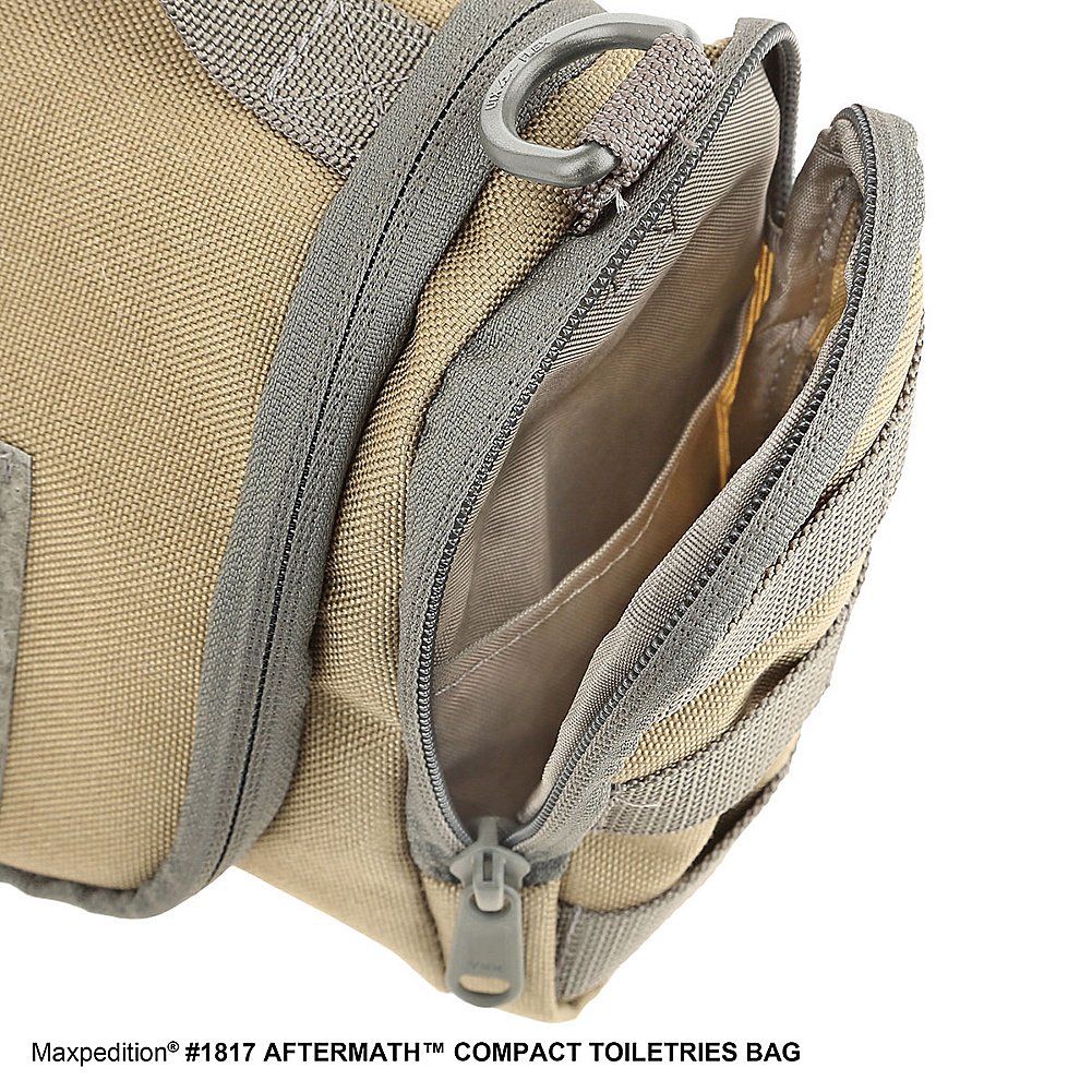 MAXPEDITION Gear Aftermath Compact Toiletries Bag - Water-Resistant Travel Organizer for Men & Women - Perfect for Camping, Hiking, Gym & Business Trips