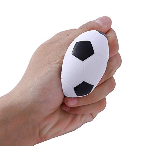 DORUS Soccer Stress Balls - Pack of 12, 2.5 Inch Squeeze Balls for Stress Relief & Hand Exercise - Perfect for Office, Classroom, Sports Training & Anxiety Relief
