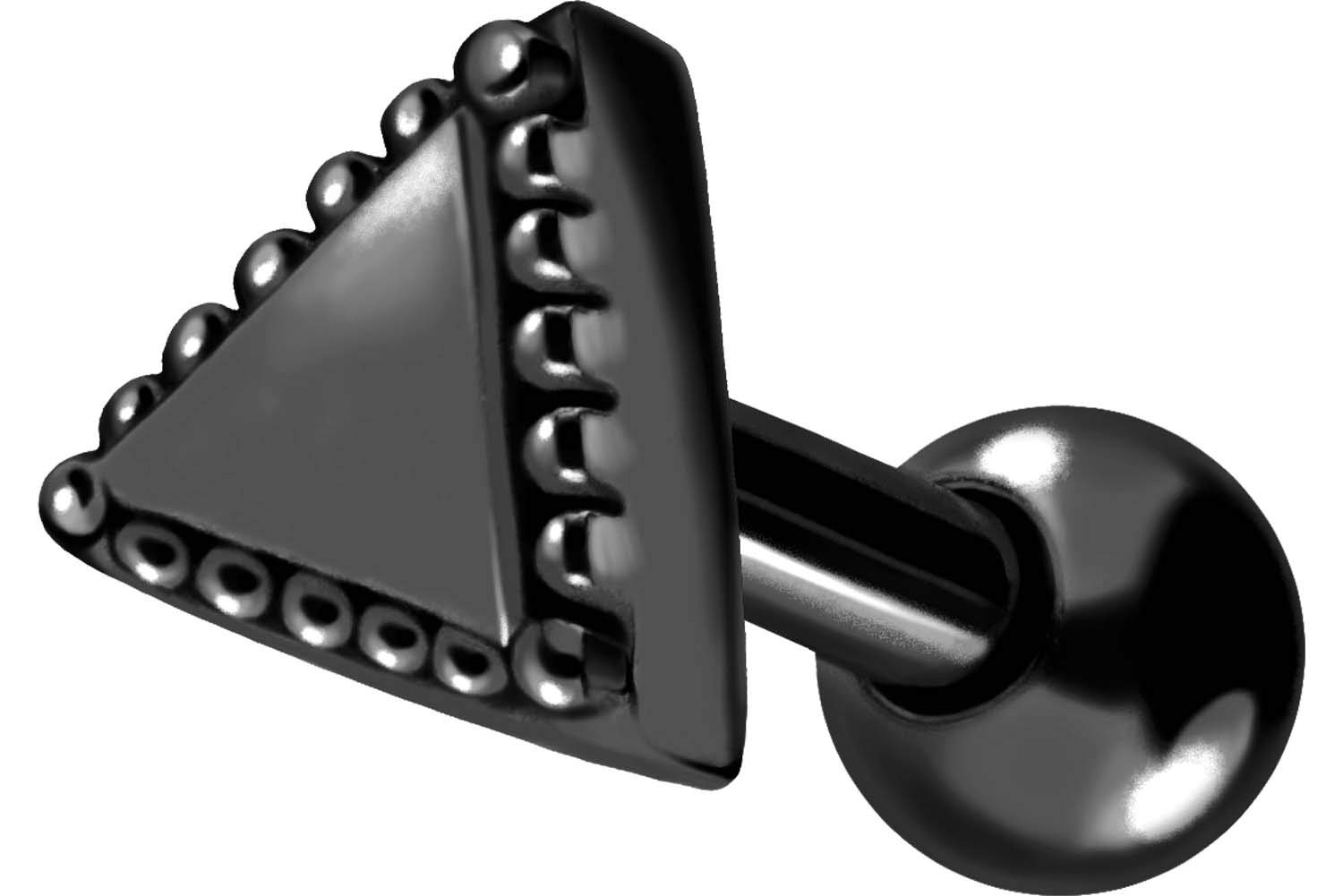 16G 316L Surgical Steel Triangle Cartilage Stud Earring for Helix & Tragus Piercing - Hypoallergenic Body Jewelry for Men & Women | Perfect for Everyday Wear, Parties & Gifting