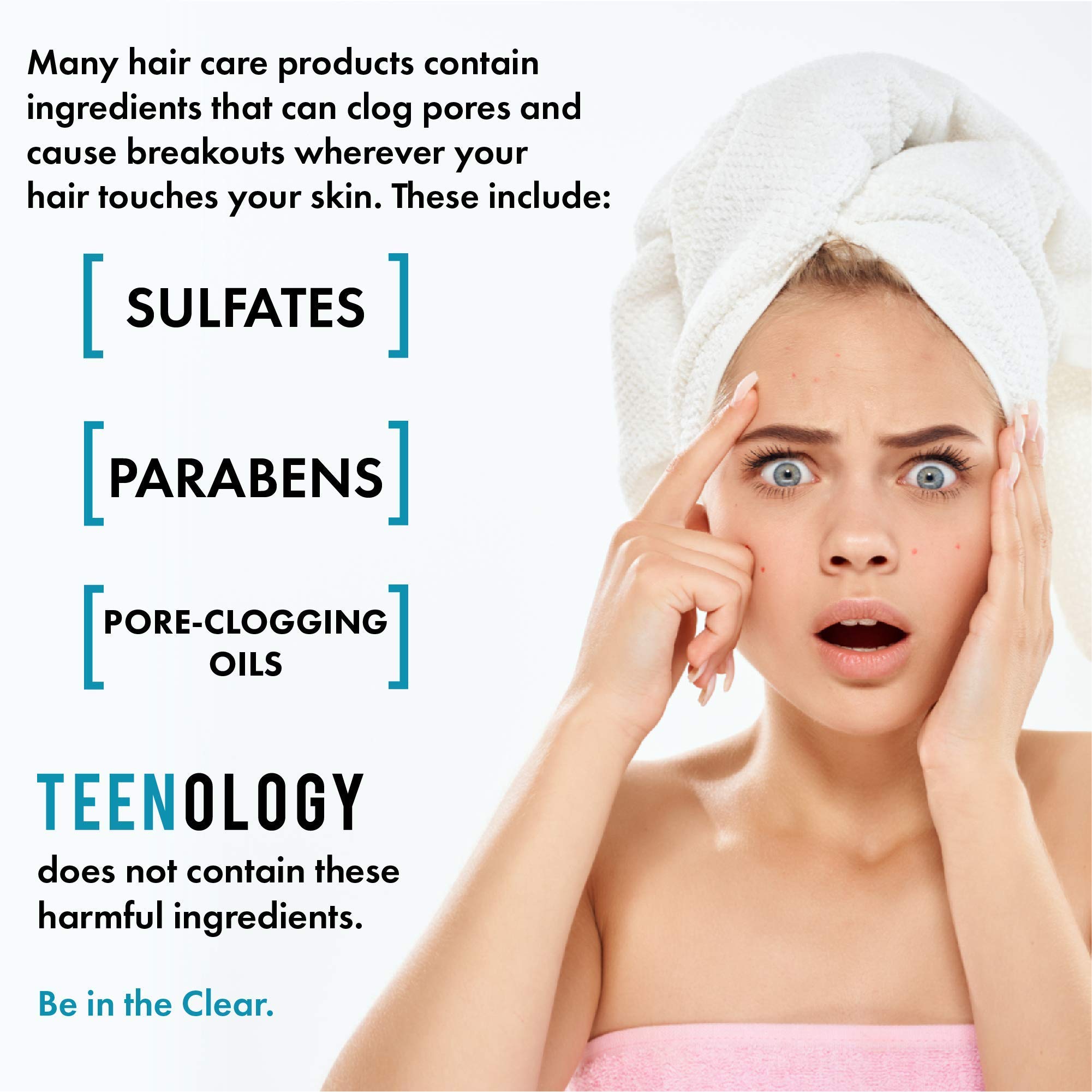 Teenology Body Wash for Teens - Sulfate & Paraben Free Acne Treatment with Natural Botanical Extracts, Tropical Orange Scent - Gentle Cleanser for Teen Skin Care & Daily Shower Routine