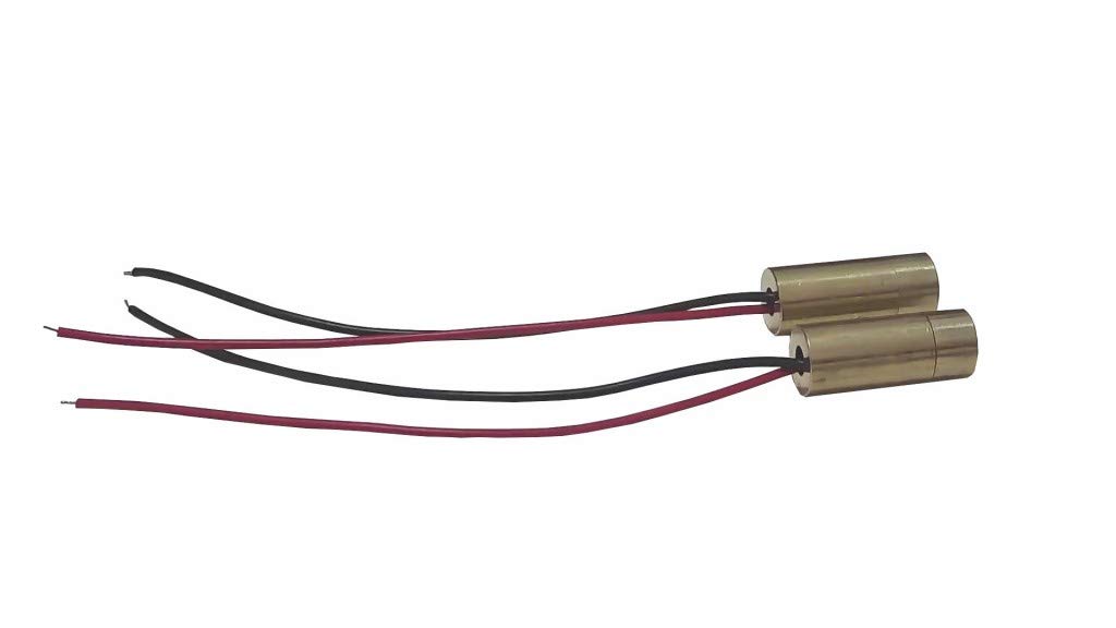5mW 650nm Red Laser Diode Cross Line Module - 2 Pack for DIY Projects, Laser Alignment, and Educational Science Experiments
