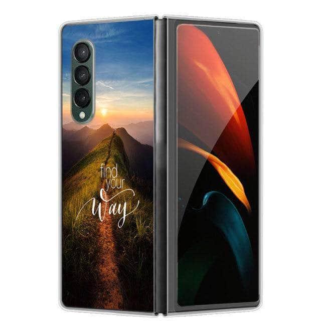Samsung Galaxy Z Fold 3 5G Phone Case - Cartoon Design Hard PC Protective Cover for Foldable Smartphone | Perfect for Work, Travel & Daily Use