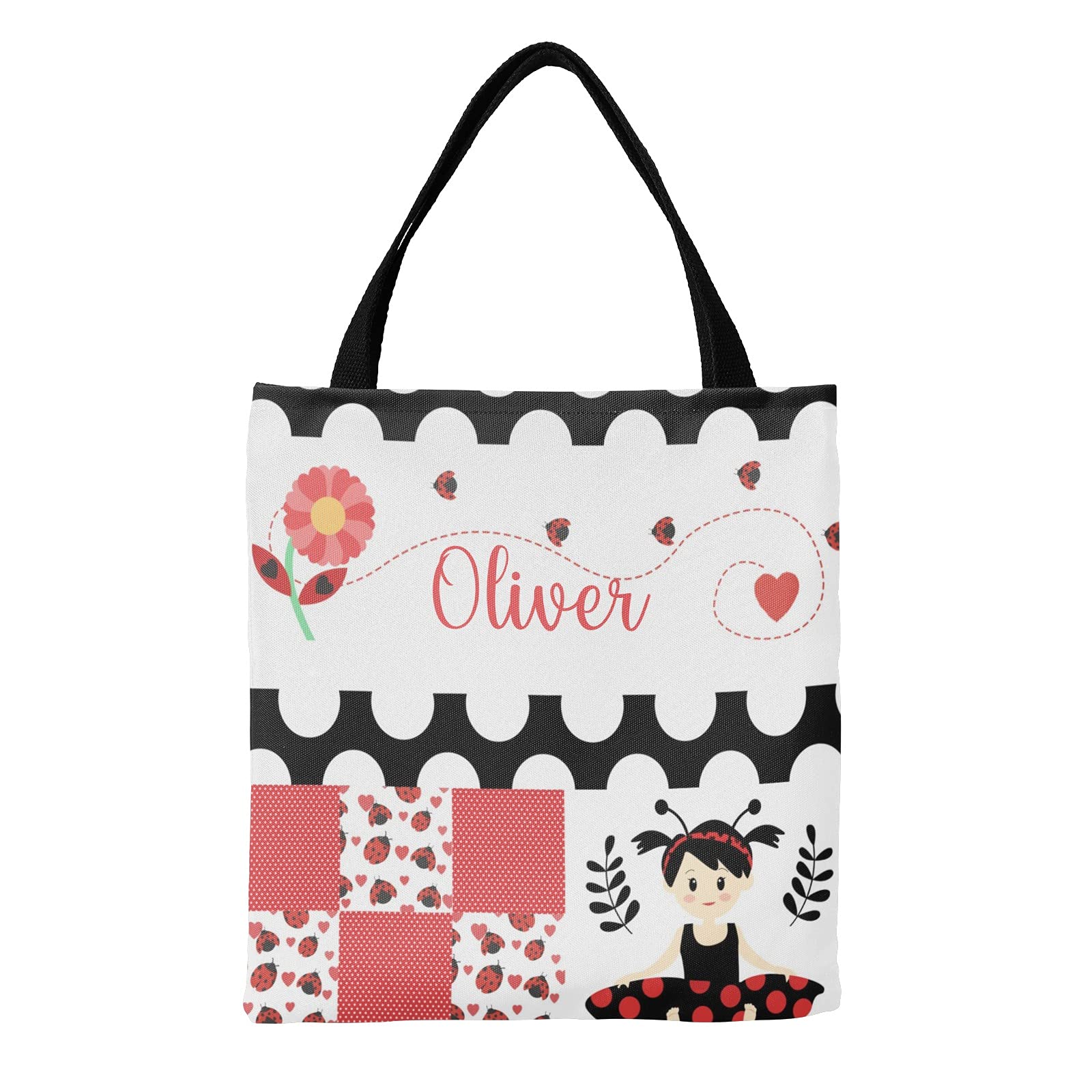 Custom Unicorn Rainbow Tote Bag for Women & Kids - Personalized Reusable Shopping Bag, Travel Tote, School Handbag Gift (Perfect for Groceries, Beach Trips & Birthday Presents)