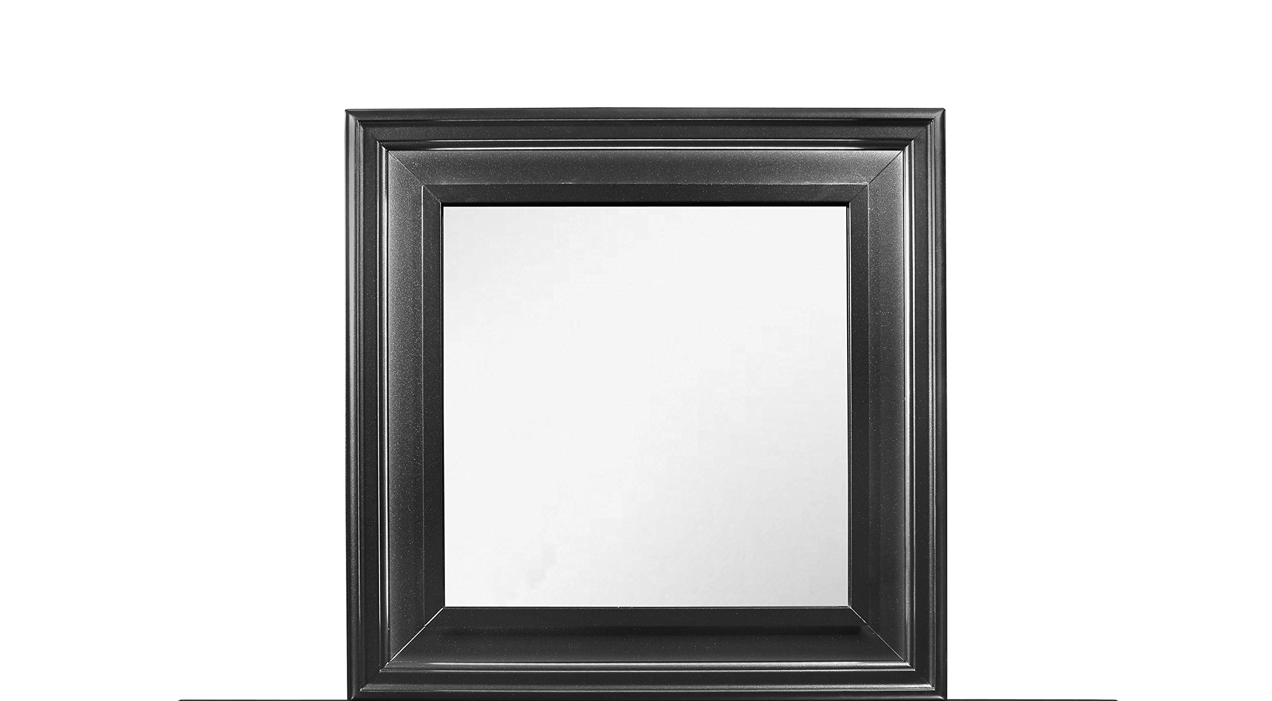 Global Furniture USA Pompei Mirror in Grey - Modern Wall Mirror for Living Room, Bedroom & Bathroom Decor
