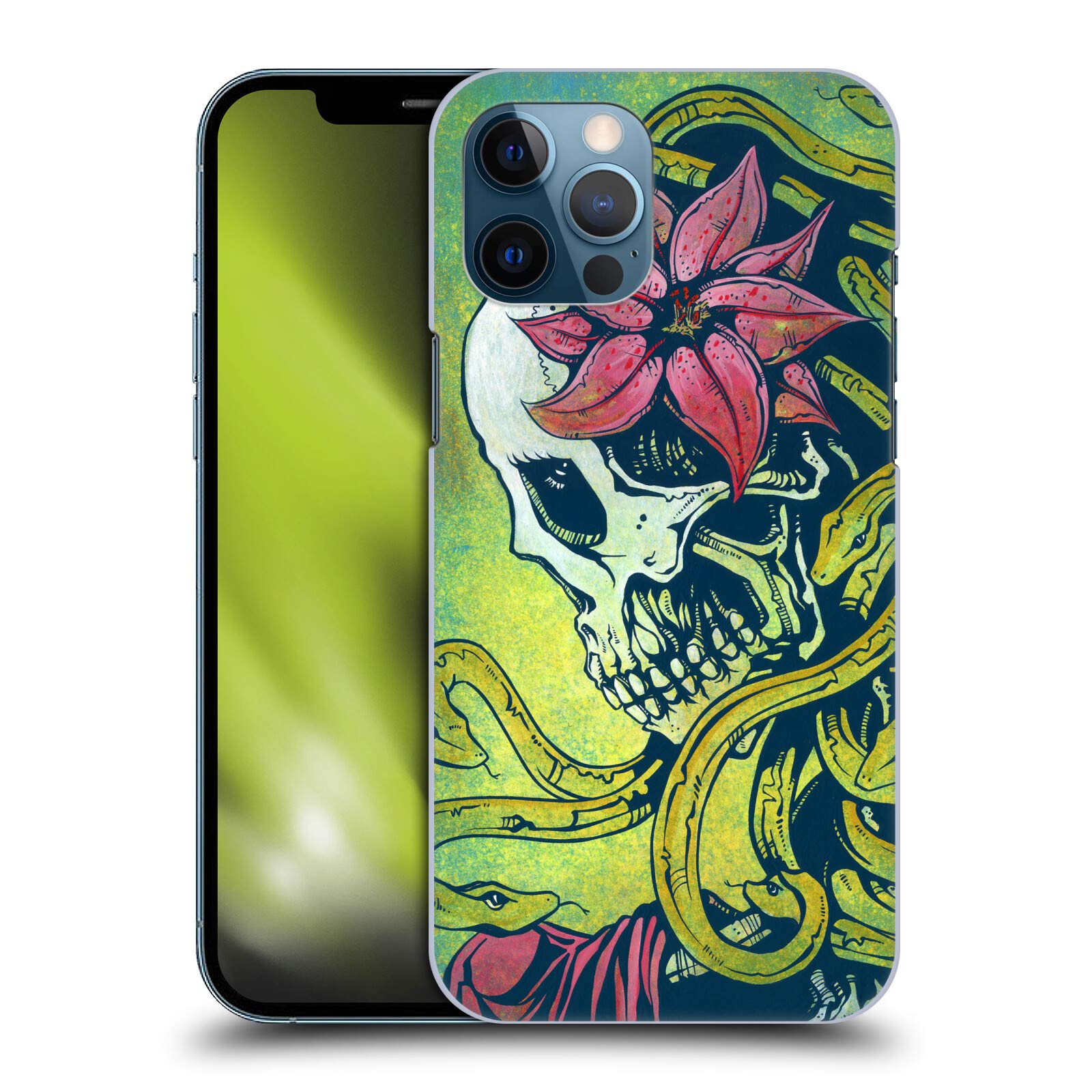 Officially Licensed David Lozeau Medusa Colorful Art Hard Back Case for Apple iPhone 12 Pro Max - Durable Protective Cover with Vibrant Design, Perfect for Everyday Use, Travel, and Showcasing Unique Style