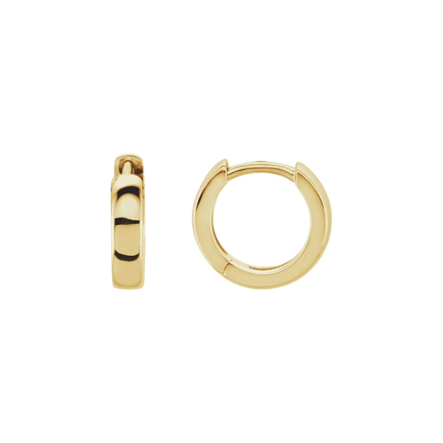 14K Gold or Platinum Hinged Huggie Hoop Earrings for Women | Diamond2Deal Fine Jewelry | Perfect for Everyday Wear, Date Nights & Special Occasions