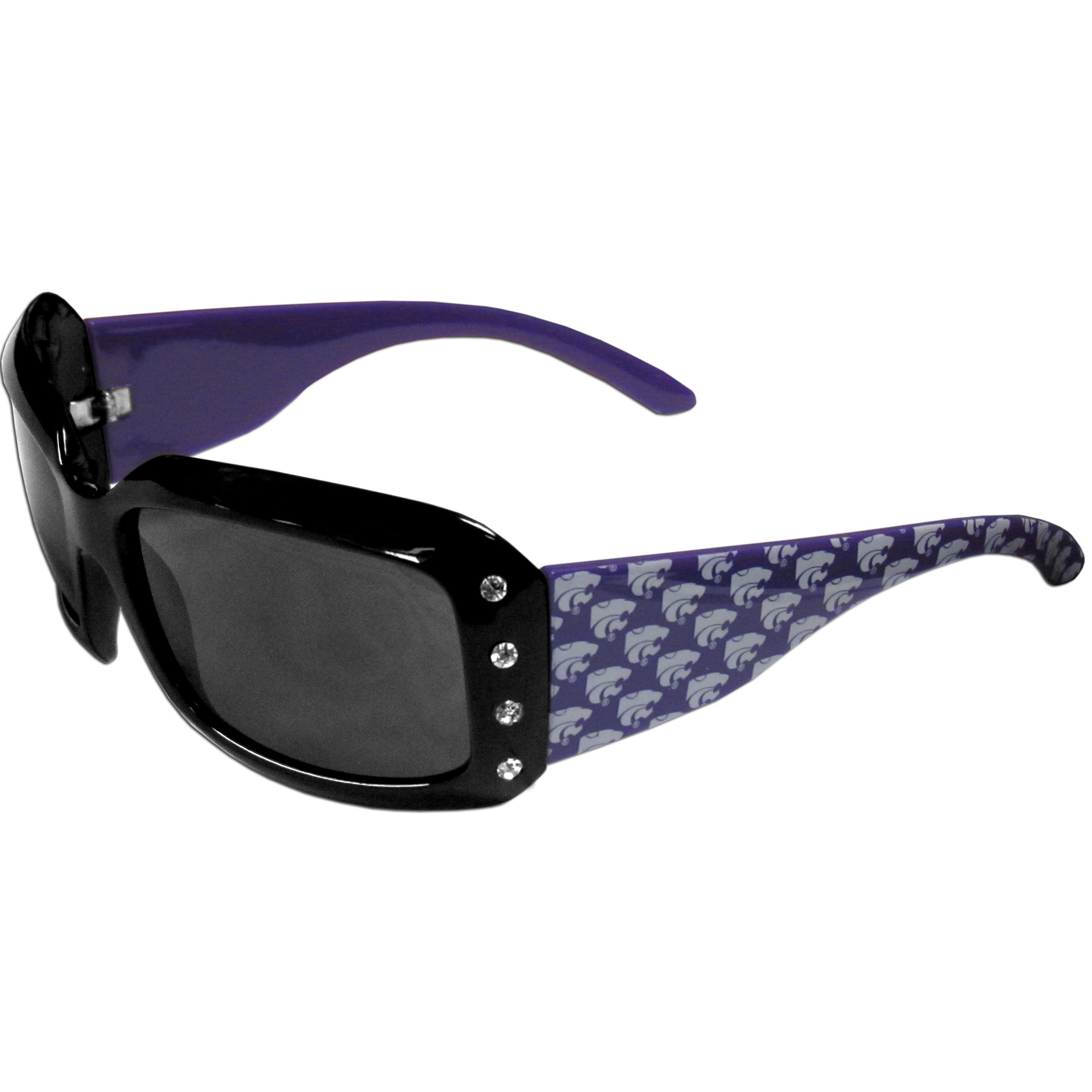 Siskiyou Sports NCAA Women's Rhinestone Designer Sunglasses - Stylish UV Protection Glasses for Women - Perfect for Sports, Beach, and Outdoor Activities