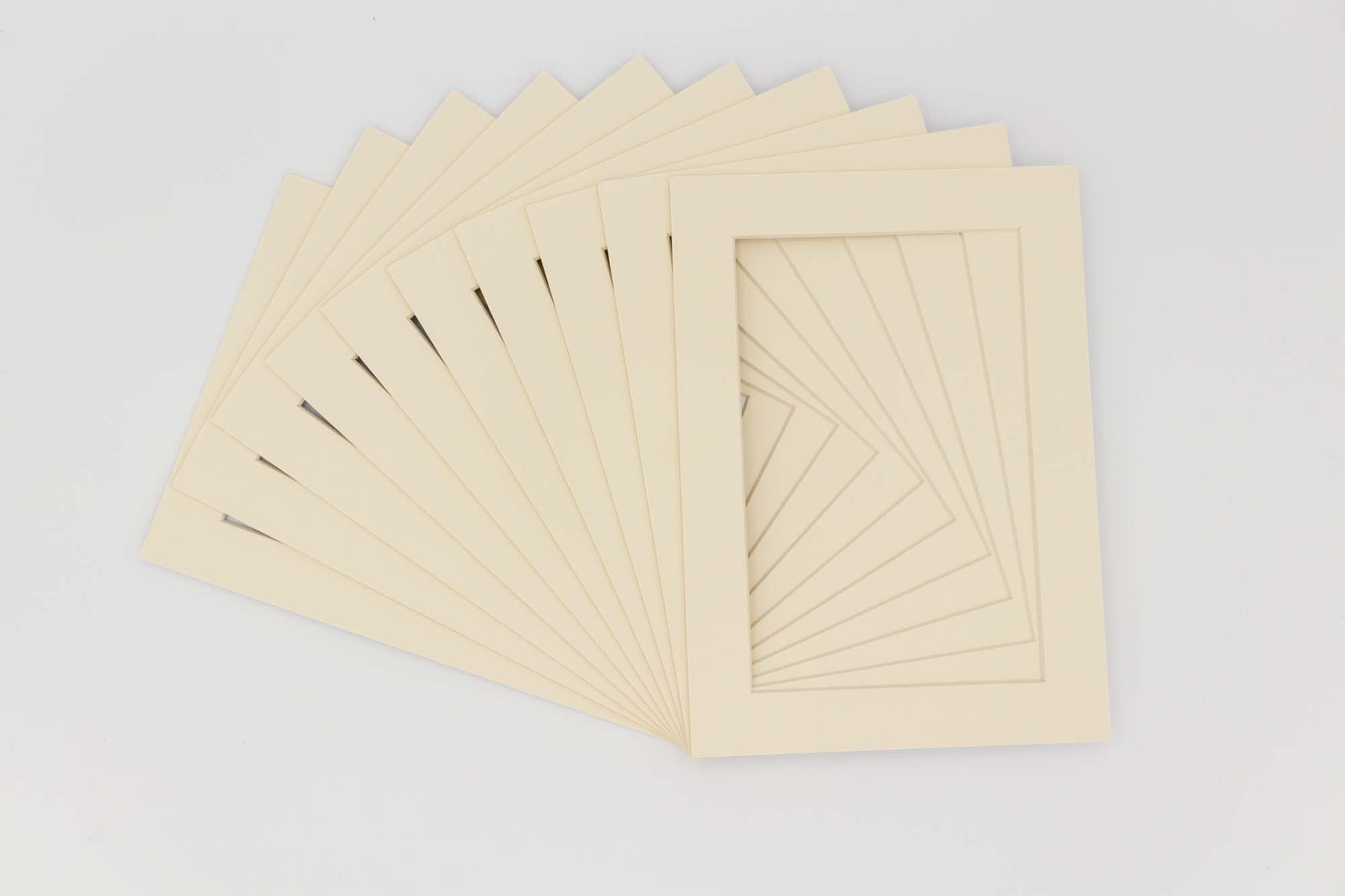 CountryArtHouse Acid-Free 16x20 Picture Frame Mats - Textured Cream with White Core Bevel Cut for 11x17 Photos - Fits Standard 16x20 Frames - 10-Pack Includes Protective Bags & Backings - Perfect for Home Decor, Gallery Displays, and Professional Photo Presentations
