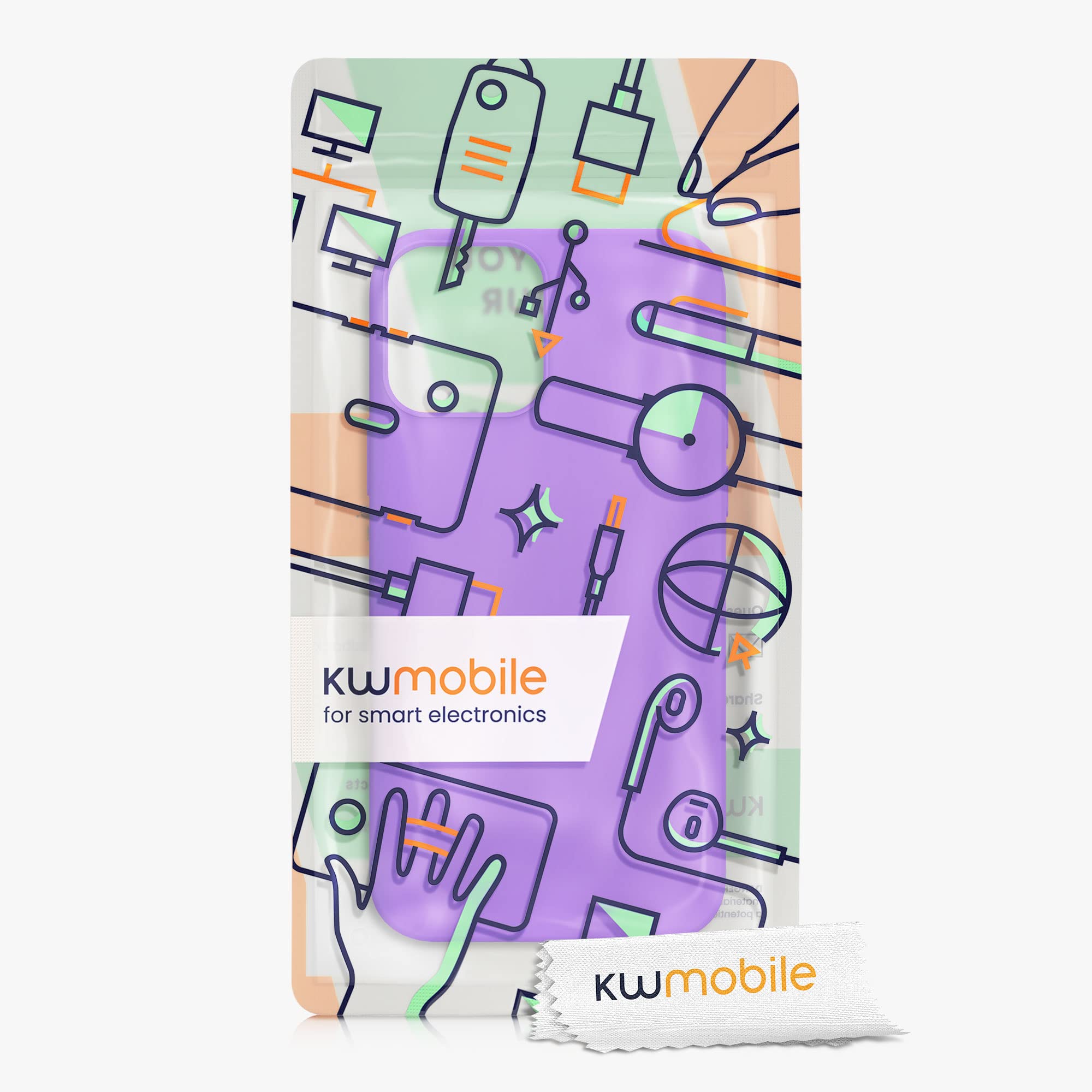 kwmobile Premium TPU Silicone Case for Apple iPhone 12 Pro Max - Soft Protective Phone Cover in Orchid Purple | Shockproof & Scratch-Resistant for Everyday Use & Outdoor Activities