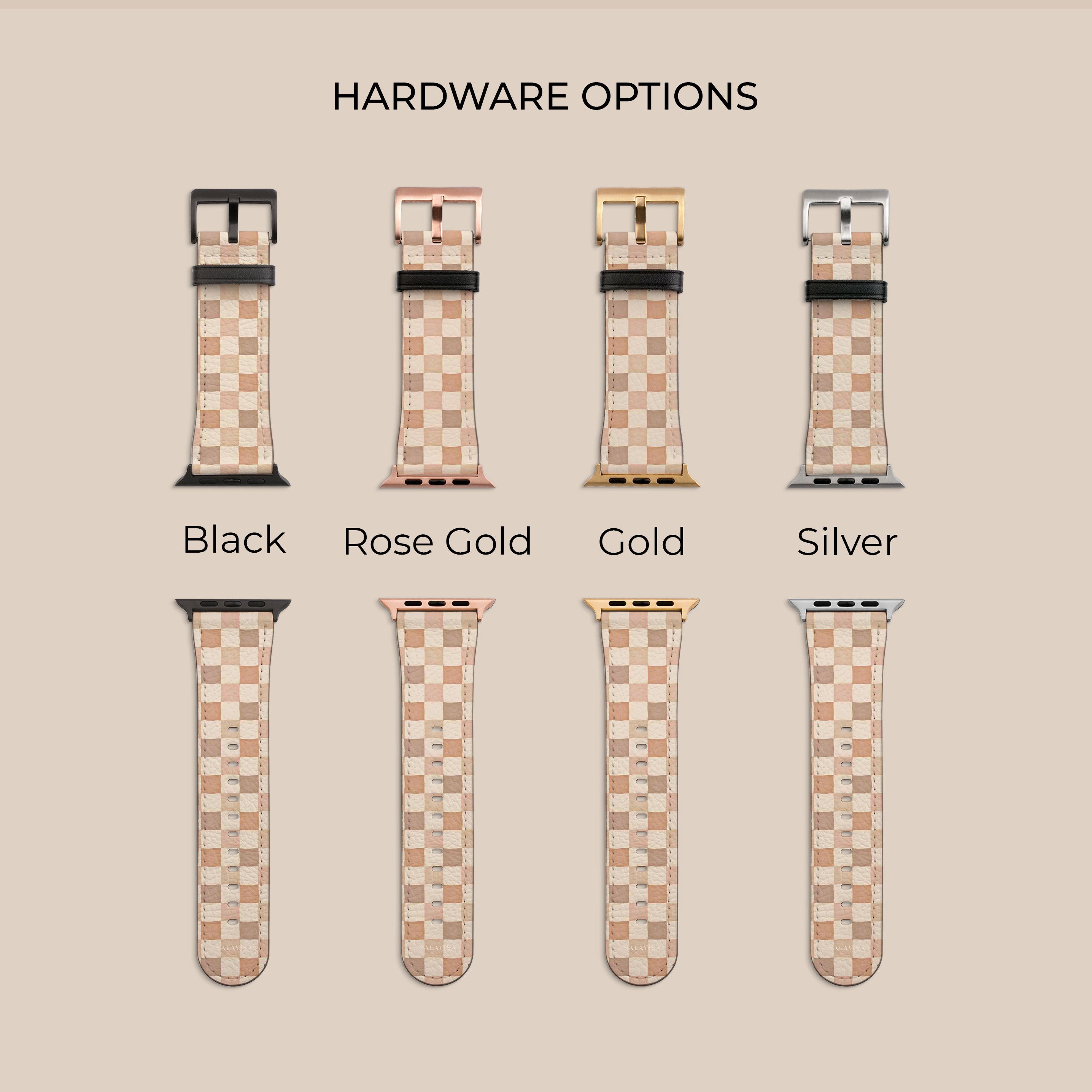 Luxury Leather Apple Watch Band - Premium Replacement Strap for Apple Watch Series 9/8/7/6/SE - Elegant & Comfortable Design for Men & Women - Perfect for Work, Gym & Everyday Wear
