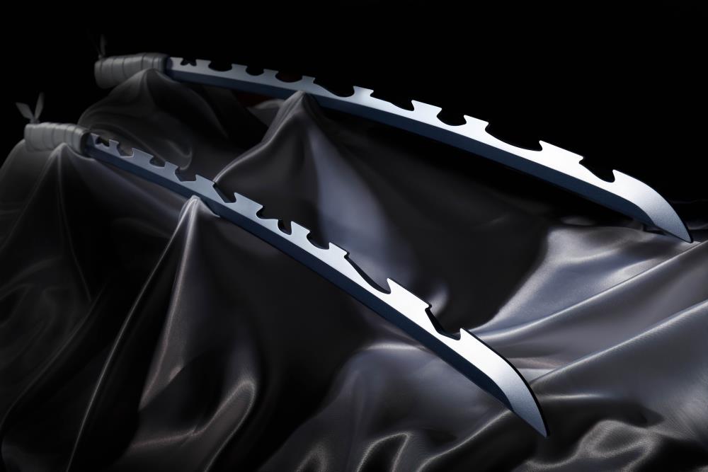 Bandai Proplica Demon Slayer: Kimetsu no Yaiba Inosuke Hashibara's Nichirin Swords - Authentic Anime Replica for Cosplay, Collectors & Display | Perfect for Halloween, Conventions & Anime Themed Parties