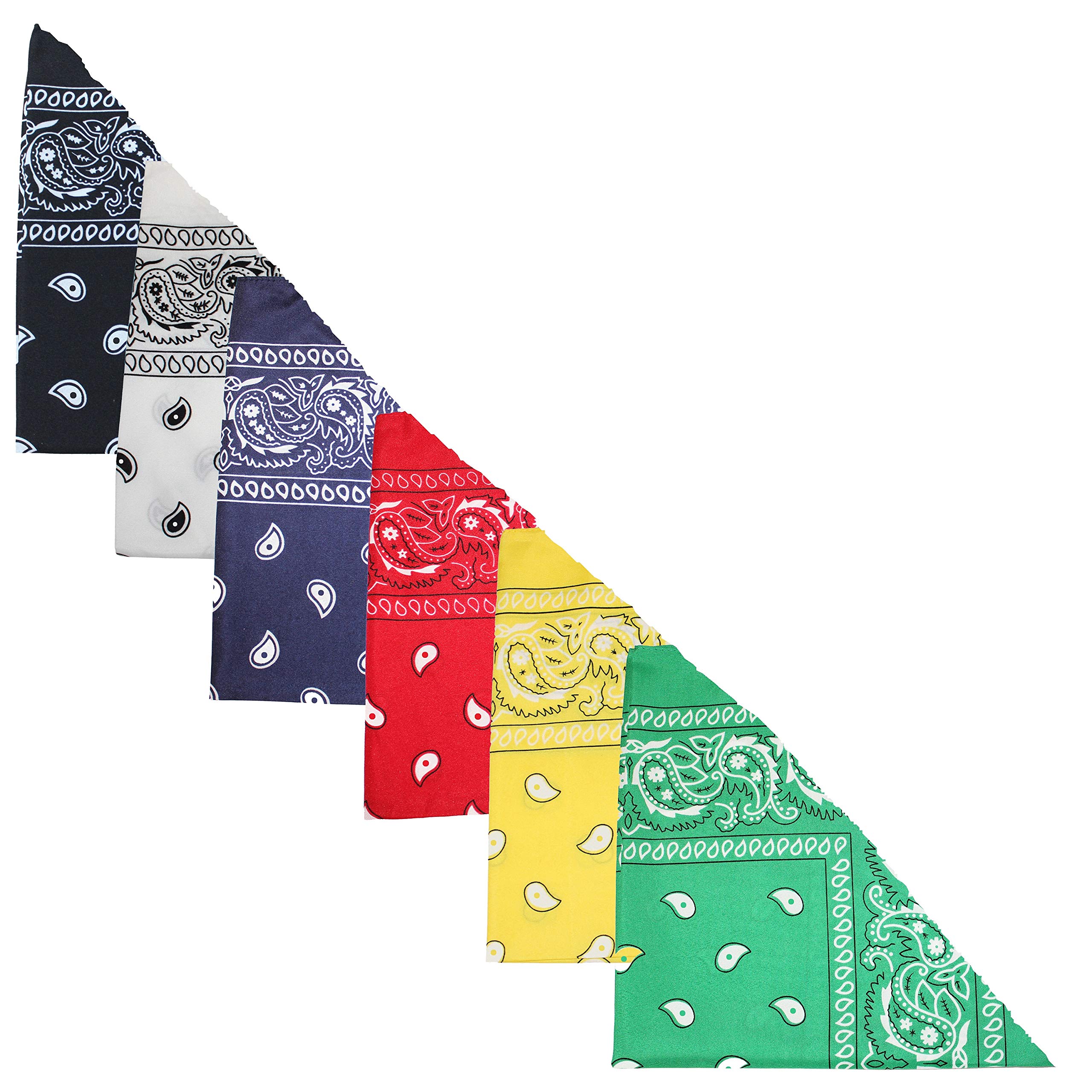 5 Pack Paisley Print Polyester Dog Bandanas - Oversized Triangle Pet Bandana for Large Dogs (Blue) - Perfect for Grooming, Photos & Special Occasions
