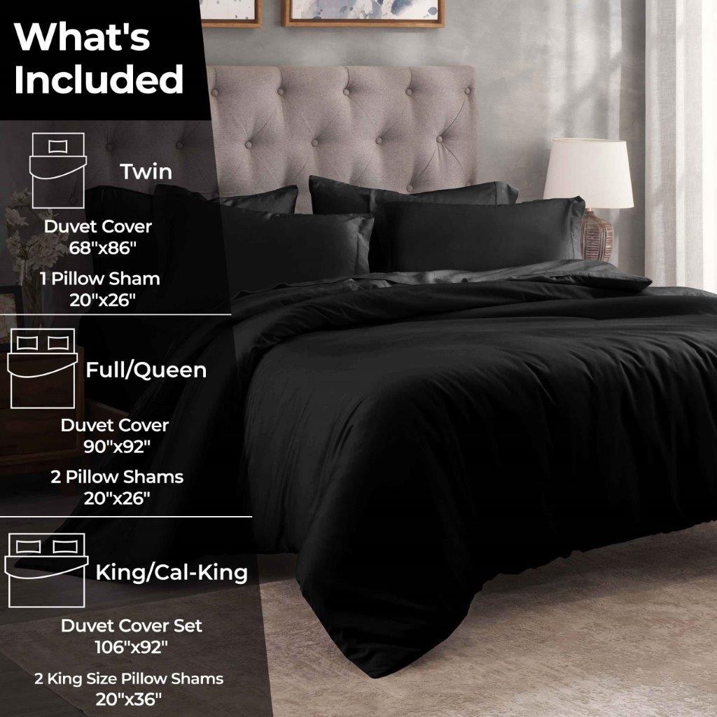 Premium 100% Egyptian Cotton Duvet Cover Set - 300 Thread Count, Breathable & Soft Bedding for All Seasons - Perfect for Master Bedroom, Guest Room & Luxury Hotels