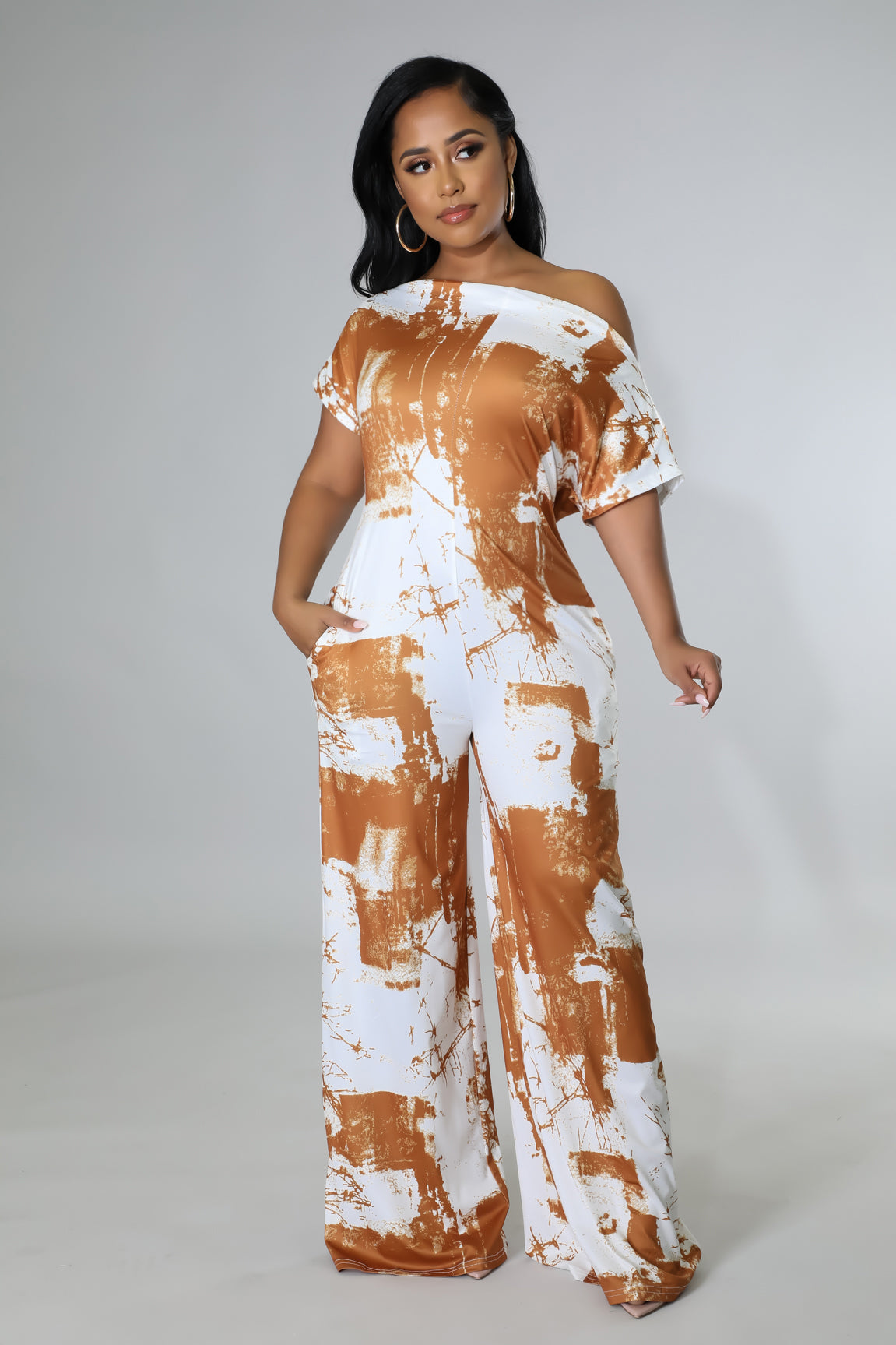 Ashley Jumpsuit for Women - Stylish Cappuccino Brown Romper | Perfect for Casual Outings, Beach Vacations & Summer Fashion
