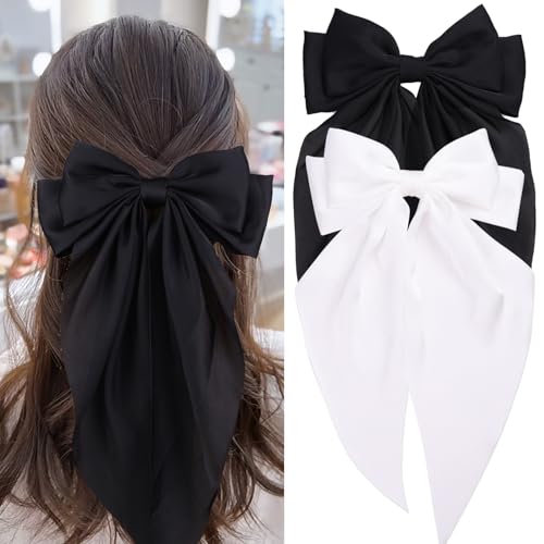 Satin Clips- White, Black