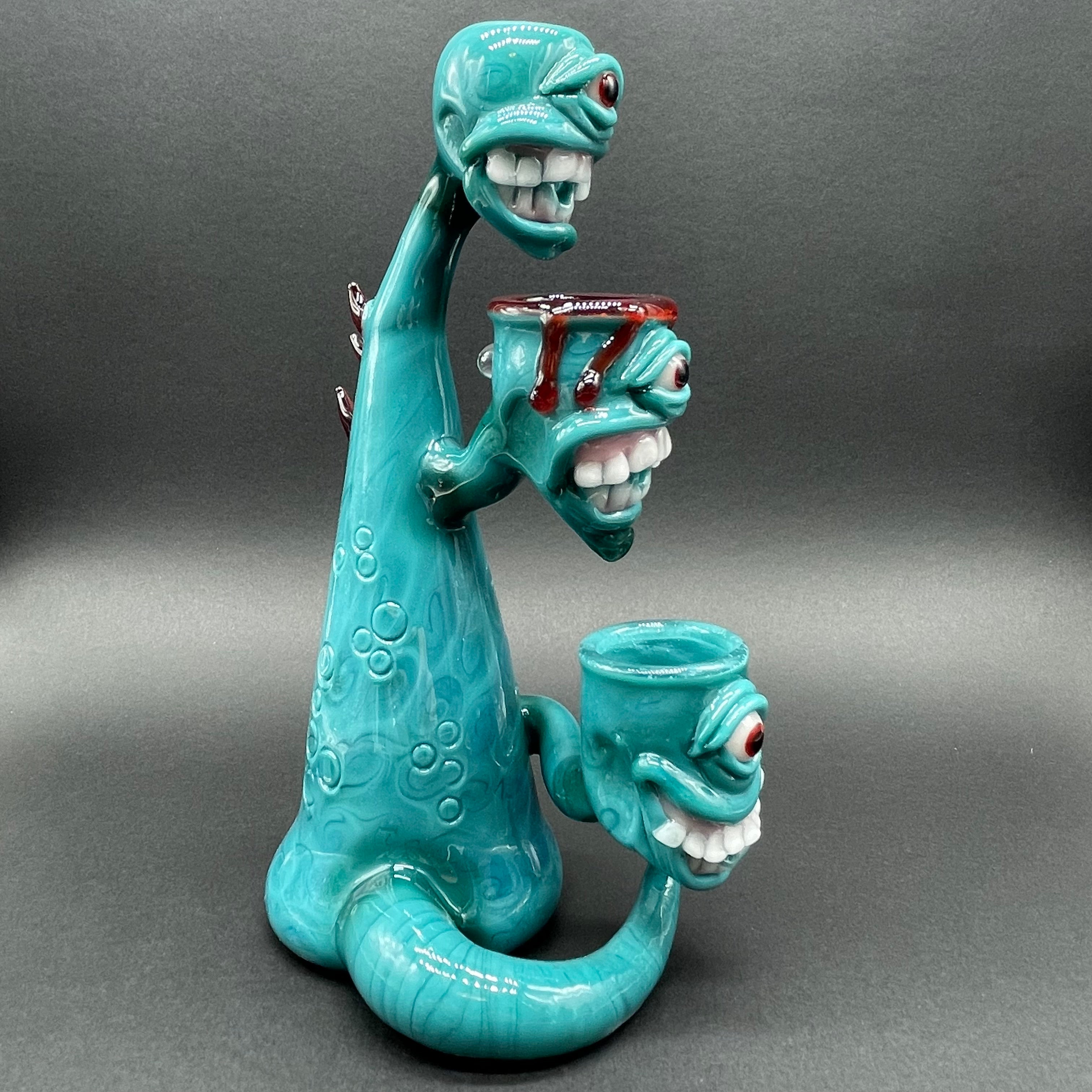 3-Headed Downdraft Incense Burner for Aromatherapy, Meditation & Home Decor - Handcrafted Ceramic Backflow Burner with Relaxing Fragrance for Yoga, Spa & Spiritual Practices