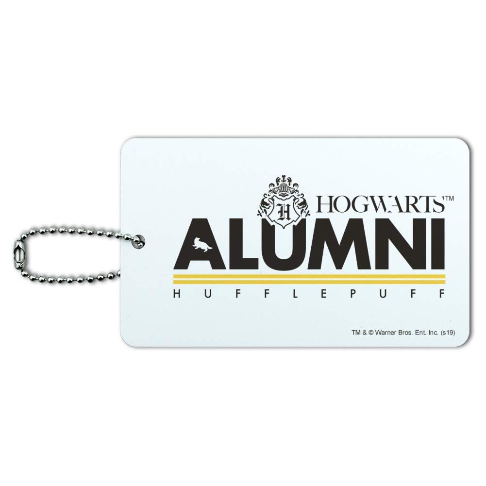 Harry Potter Hufflepuff Alumni Luggage Tag - Durable Suitcase ID Card for Carry-On Bags - Perfect for Travel, School, and Harry Potter Fans Collection