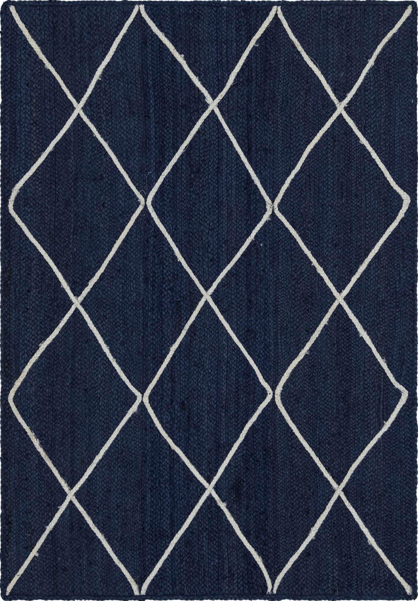 Unique Loom Braided Jute Trellis Area Rug - 4'1