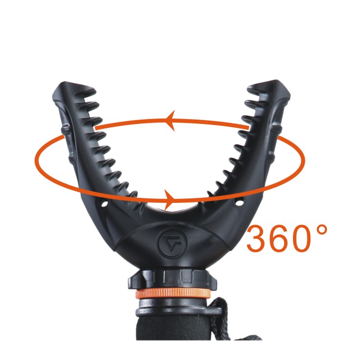 QUEST M49 Shooting Stick with U-Shaped Yoke - Adjustable Bipod for Hunting & Outdoor Shooting | Perfect for Rifle Support & Field Stability