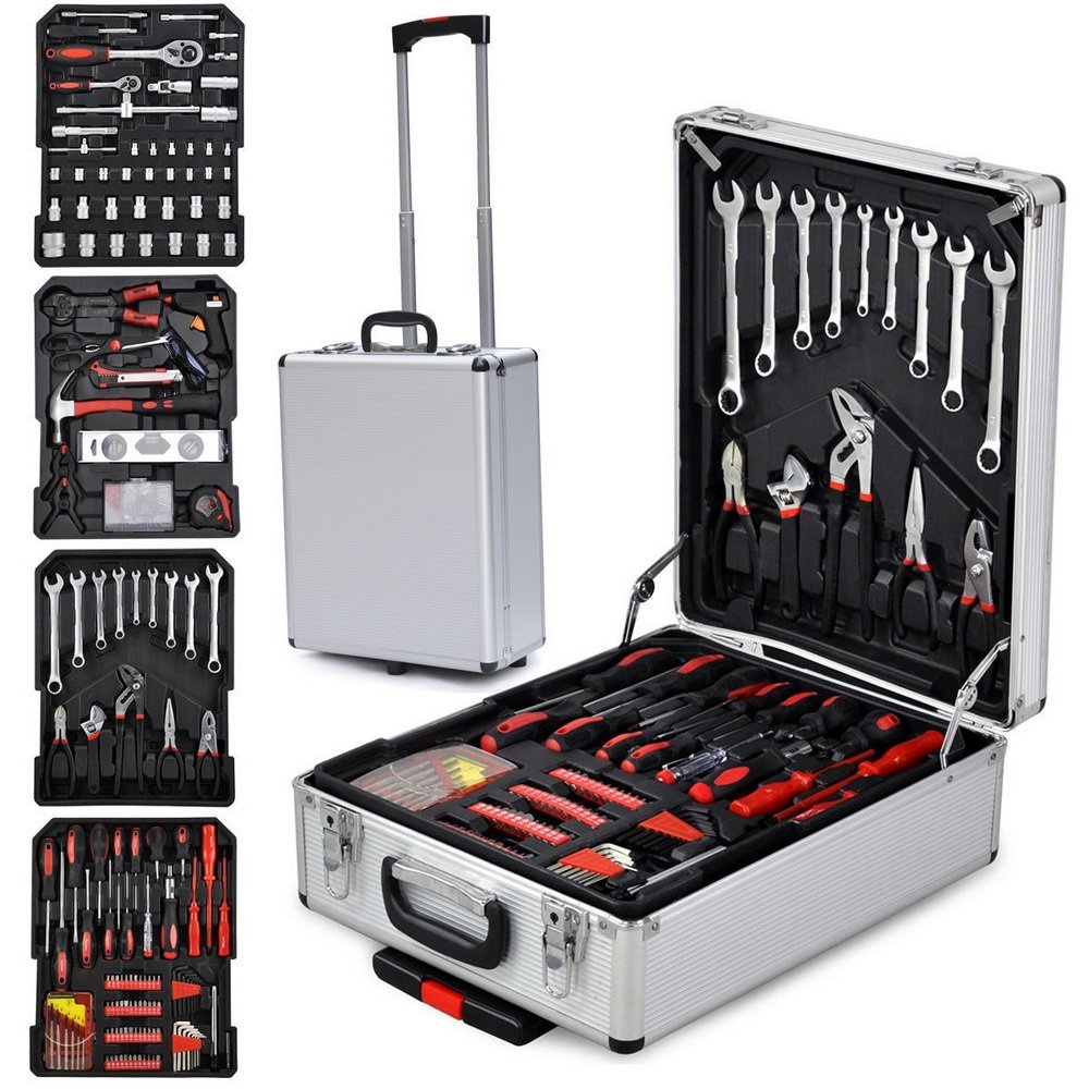 799-Piece Aluminum Rolling Tool Case Set - Heavy Duty Mechanics & Auto Repair Hand Tools for Home Maintenance, DIY Projects, Travel & On-the-Go Repairs | Perfect for Professional Technicians & Household Use
