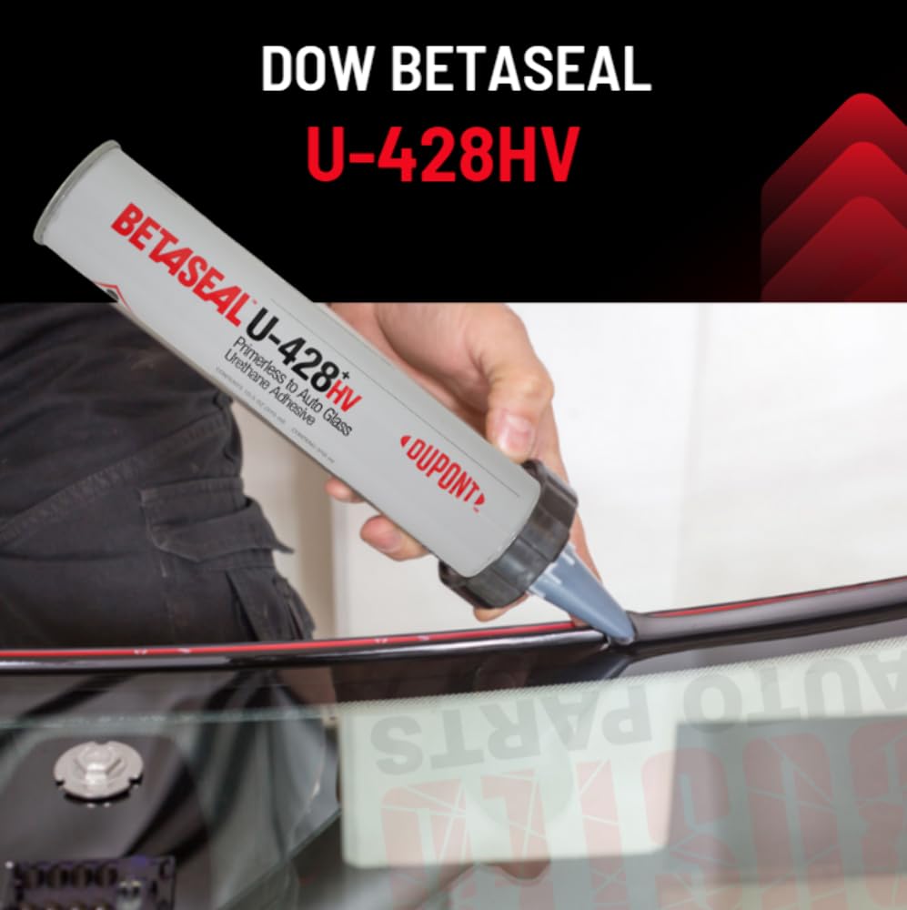 U-428 Dow Auto Glass Primerless Urethane Adhesive - 10 Pack for Windshield Repair & Car Glass Installation | Weatherproof Bonding Solution for DIY & Professional Automotive Applications