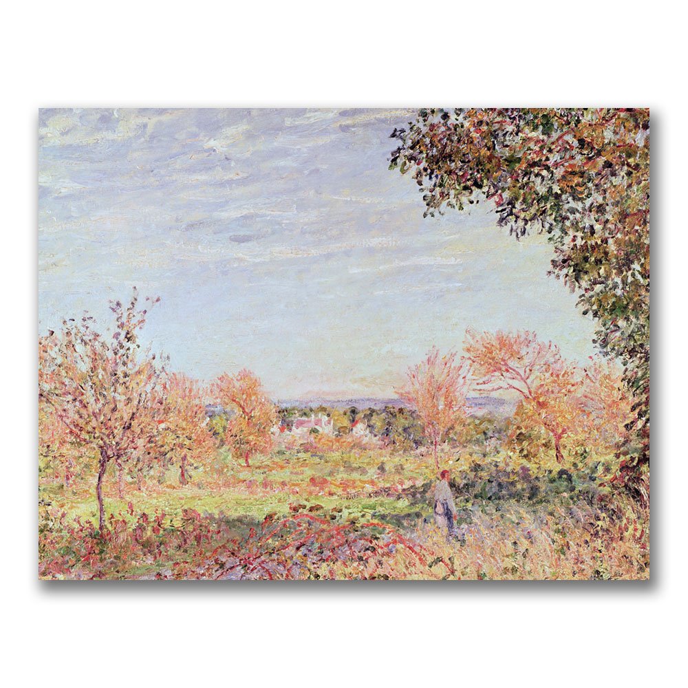 Alfred Sisley September Morning Canvas Wall Art - 35x47 Inch Hand-Painted Oil Painting Reproduction, Perfect for Living Room, Bedroom & Office Decor