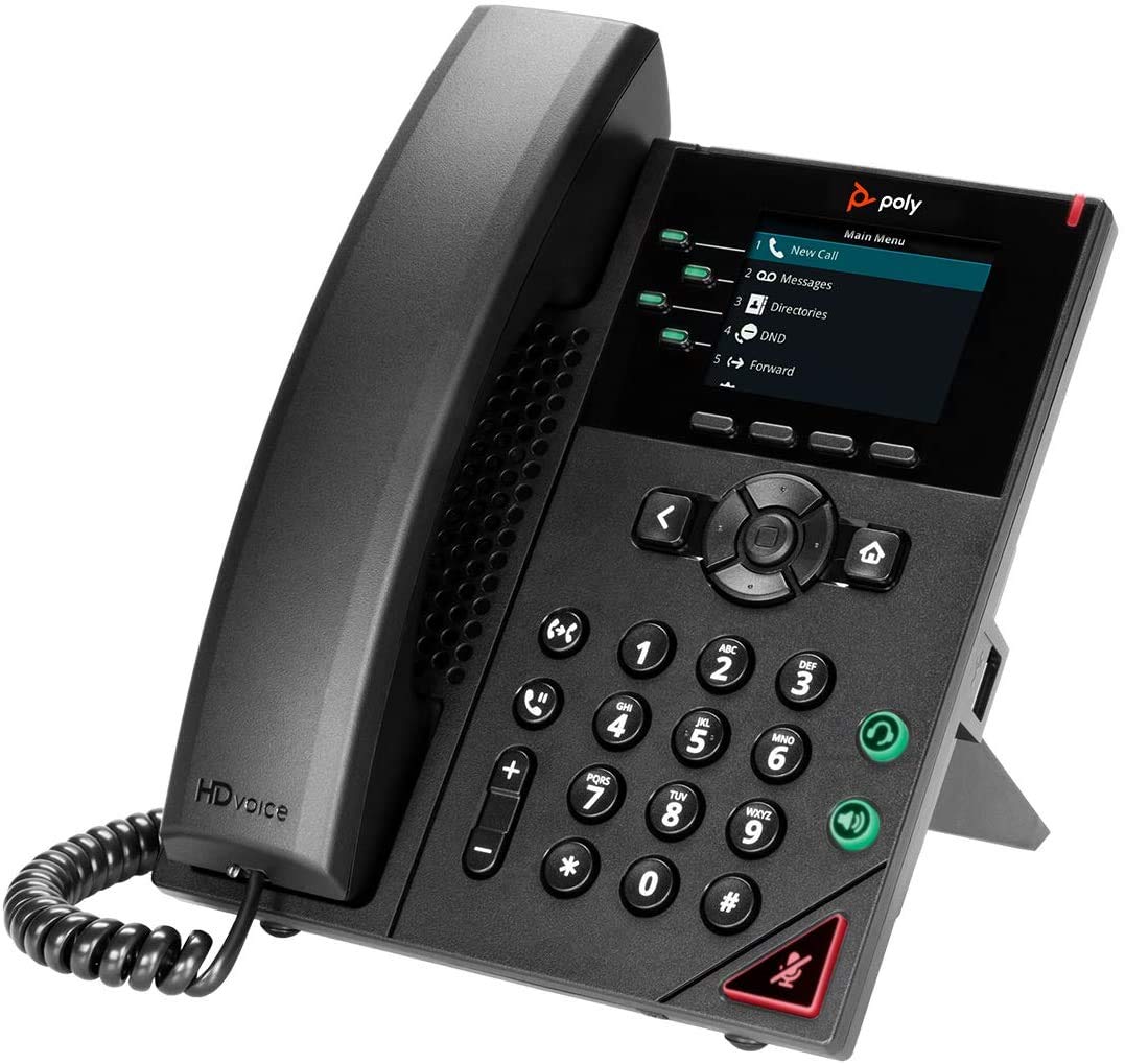 Poly 250 IP Phone - Corded Business VoIP Desk Phone with HD Voice, Caller ID & Wall Mountable - Ideal for Office, Home Office & Conference Room Communication