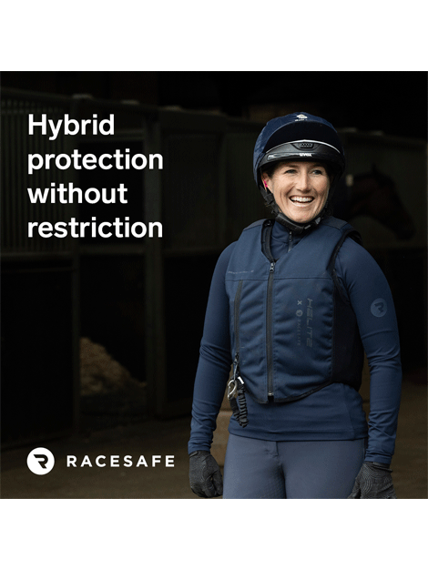 Racesafe MotionAir Hybrid Air Jacket - Lightweight Equestrian Safety Vest Compatible with Motion3 Body Protector for Horse Riding & Show Jumping