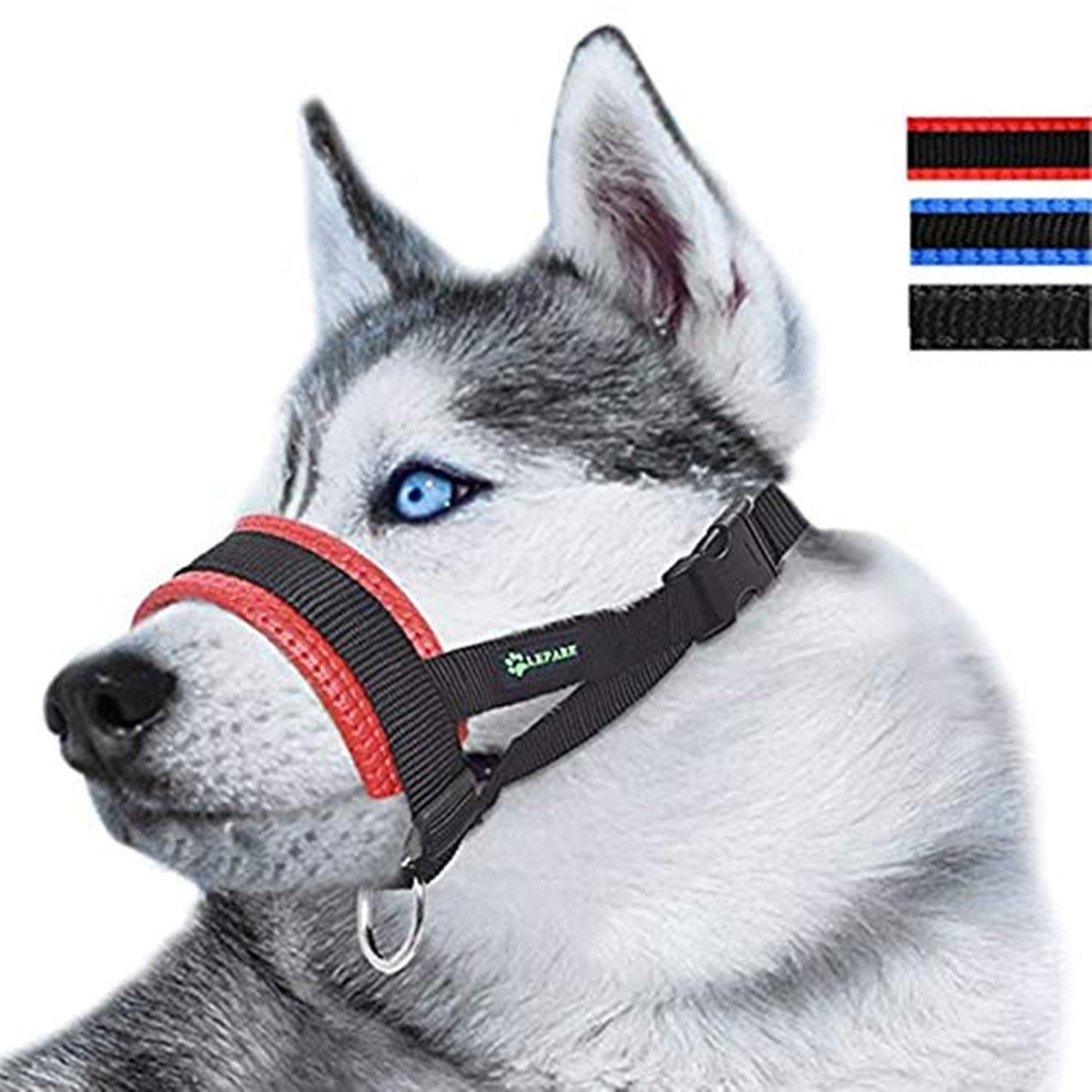 Adjustable Dog Muzzle for Small Medium Large Dogs - Anti Biting Barking Chewing Pet Training Tool - Breathable Comfortable Secure Fit (Size S/Red) - Perfect for Grooming, Vet Visits & Walks
