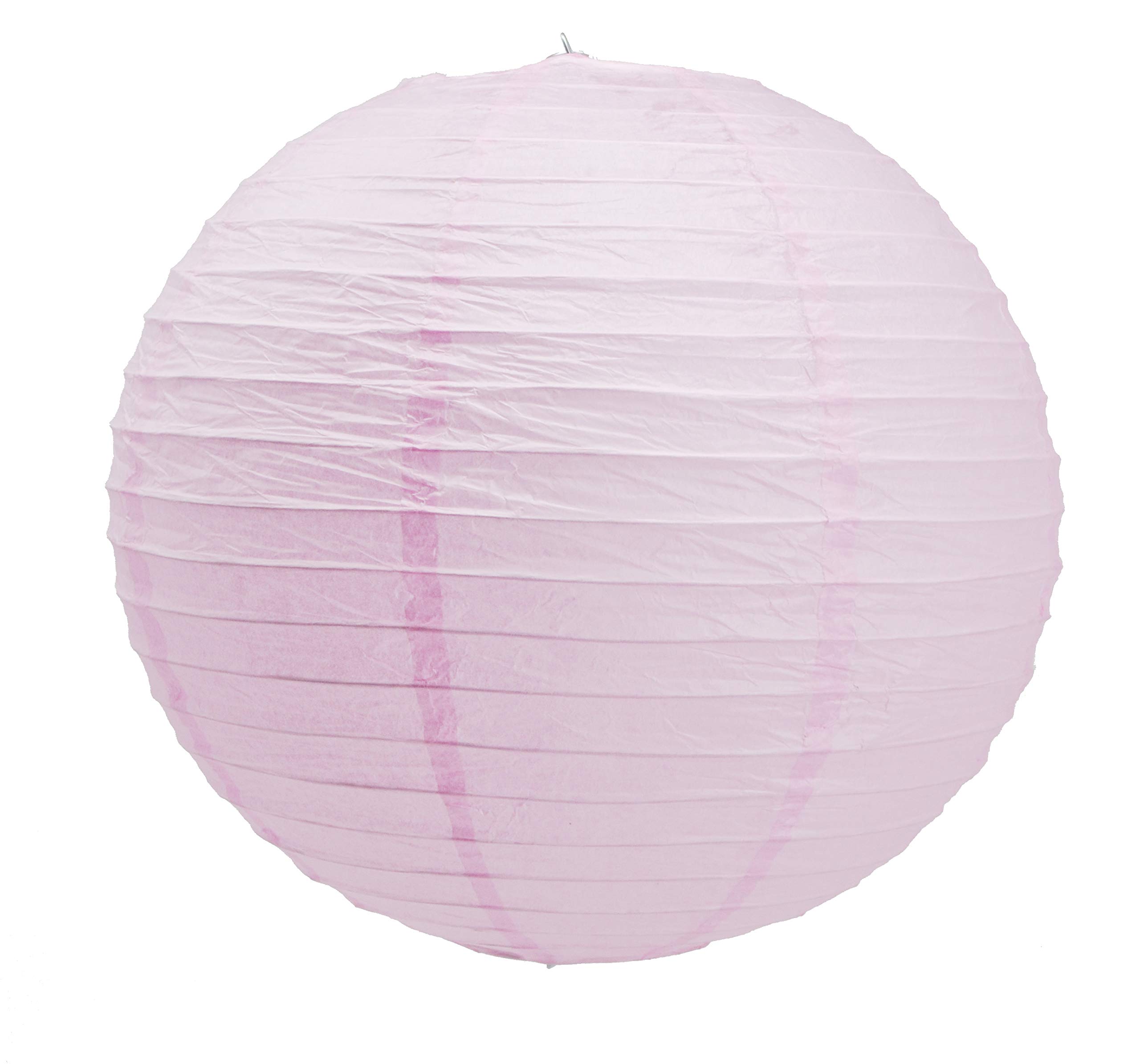 LED Paper Lanterns - 12 Inch Pink Round Hanging Lamps (10 Pack) - Chinese & Japanese Style Decorative Lighting for Weddings, Parties, Garden & Home Decor
