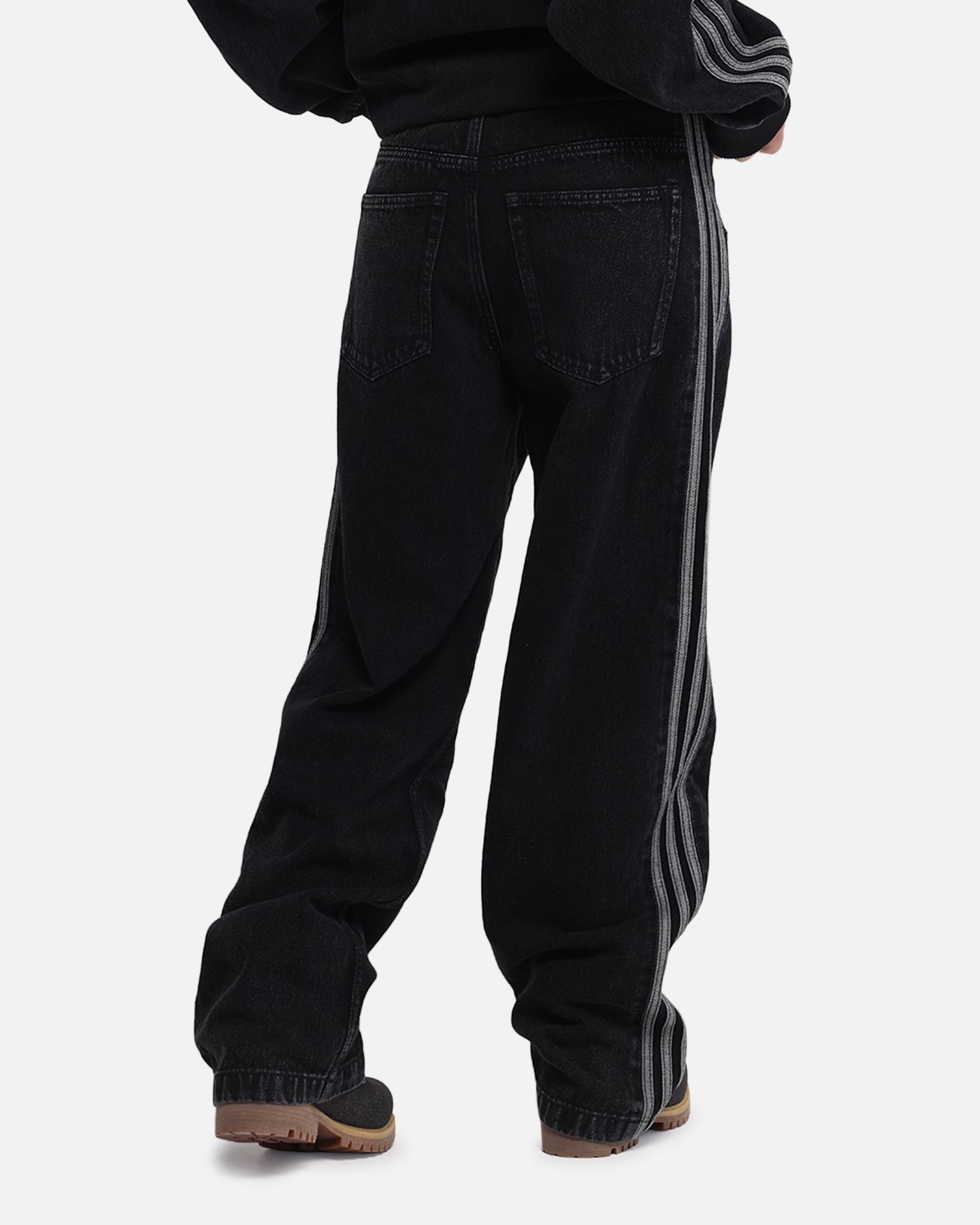 Adidas Adicolor Denim Firebird Pants for Men - True Black | Classic Track Pants for Casual Wear, Street Style & Gym