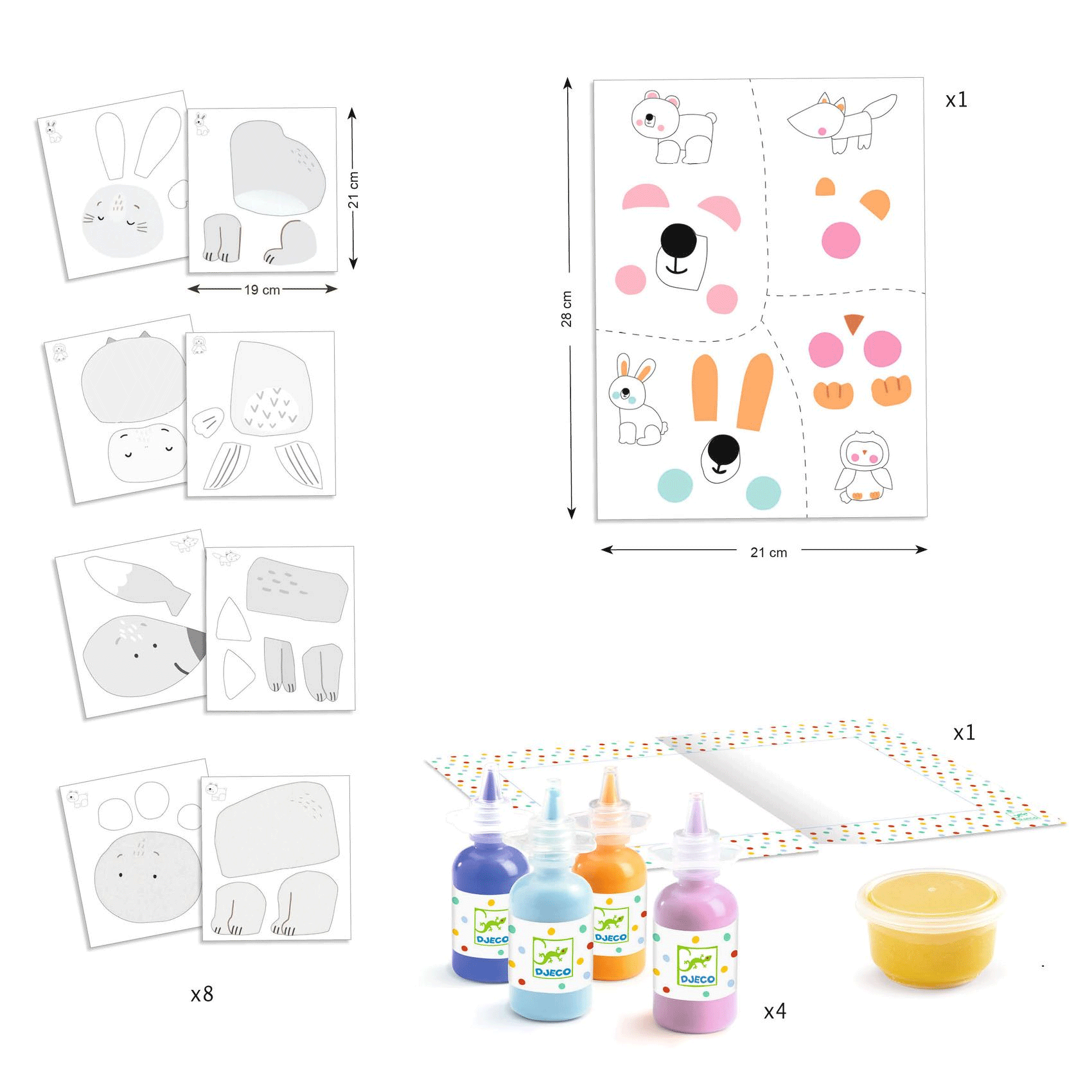 Best Djeco Mess-Free Finger Painting Art Set for Toddlers - Safe & Washable Kids Art Supplies for Creative Play at Home or School