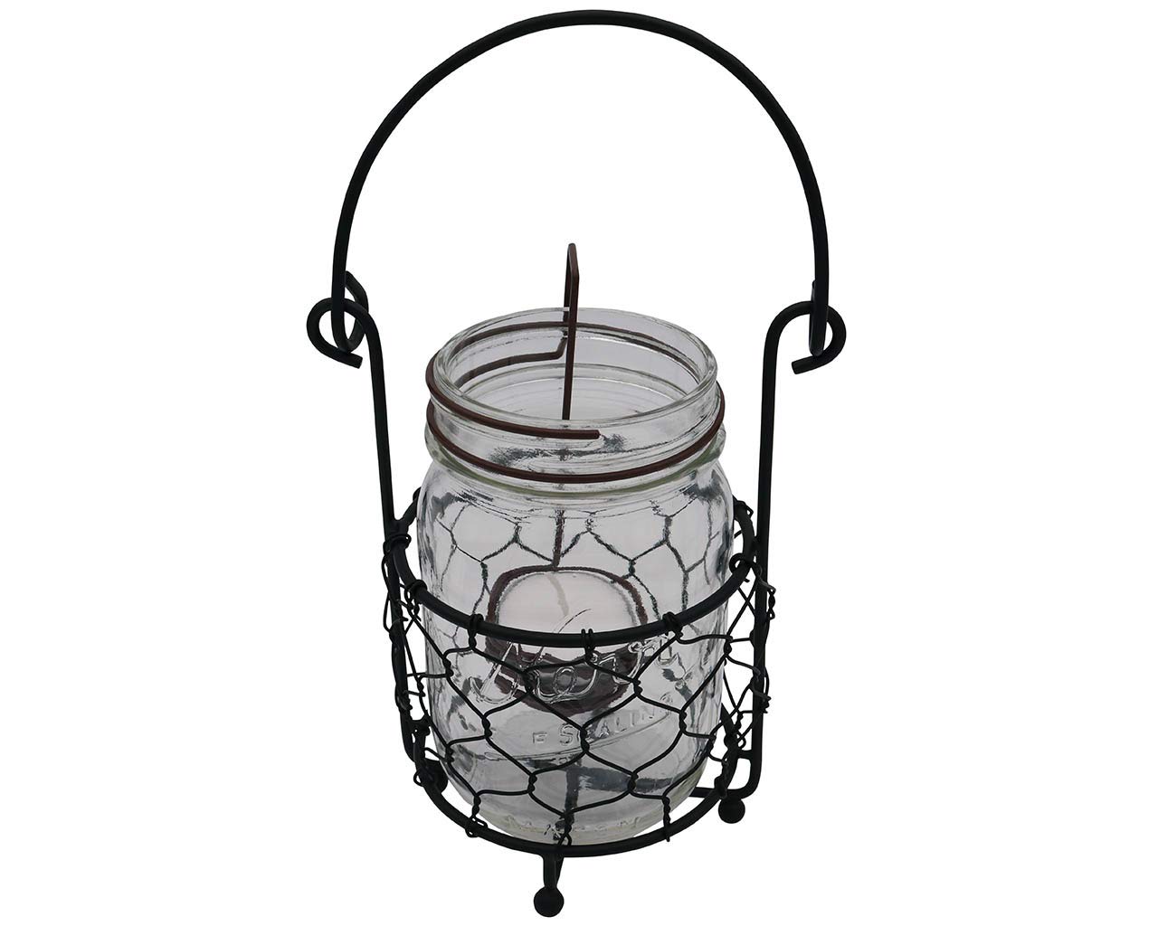 **3 Pack Mason Jar Caddy with Chicken Wire - Hanging or Carrying Single Pint Jars - Perfect for Farmhouse Decor, Canning Storage & DIY Crafts**