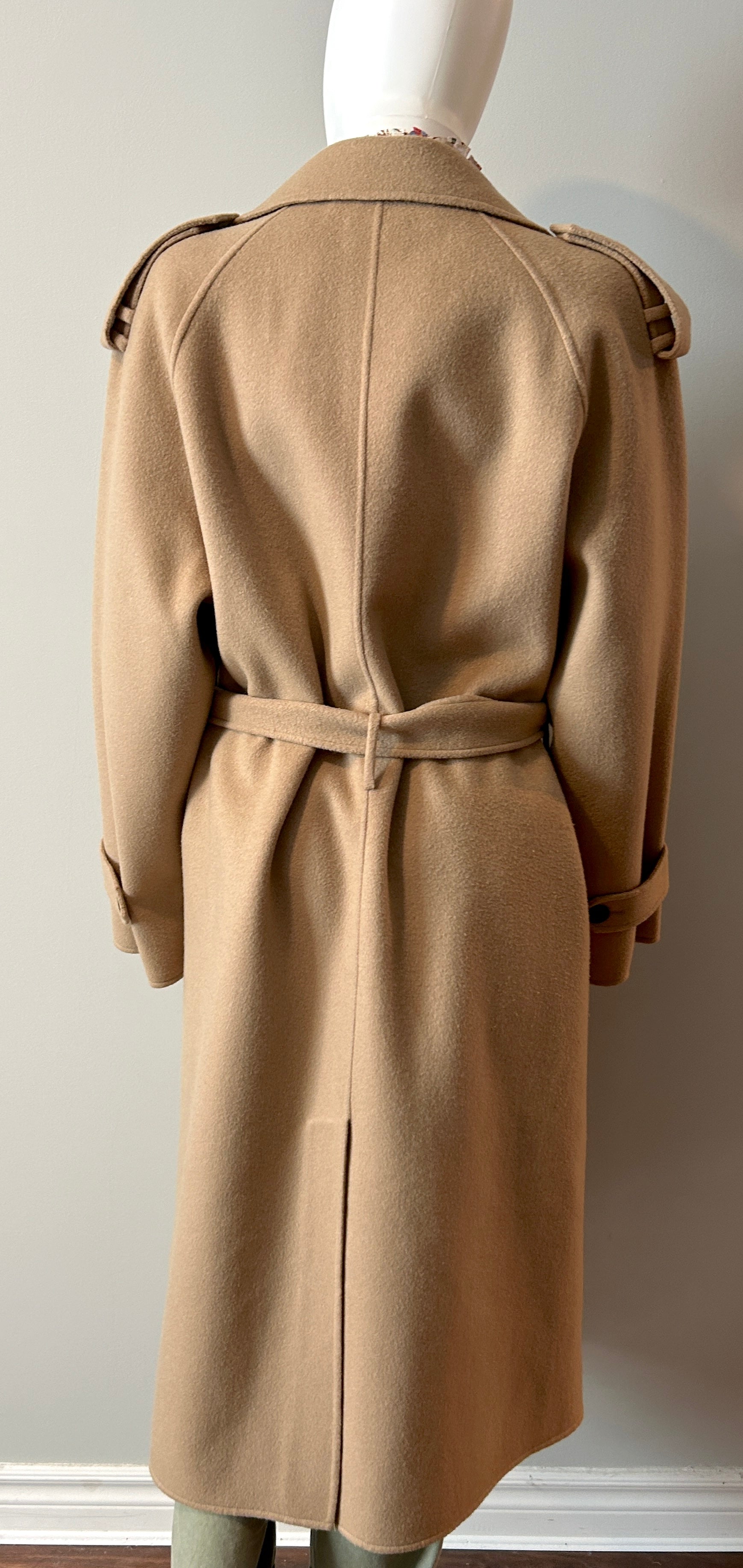 The Kooples Women's Wool Trench Coat - Size XL | Classic Long Winter Coat for Office, Travel & Formal Occasions