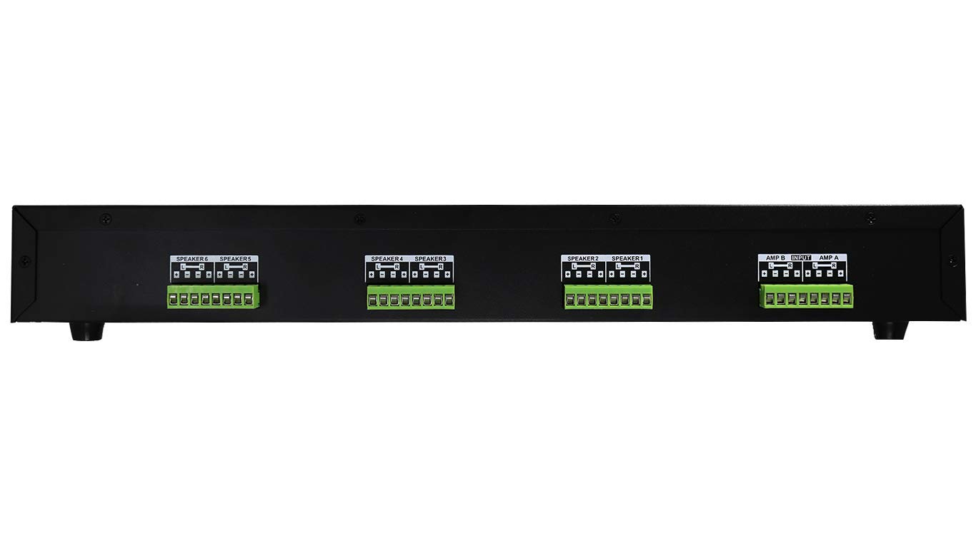 TIC V806 6-Channel Speaker Selector Switch - Multi-Zone A/B Speaker Distribution System for Home Theater & Audio Setup | Perfect for Whole House Audio, Multi-Room Music & Entertainment Systems