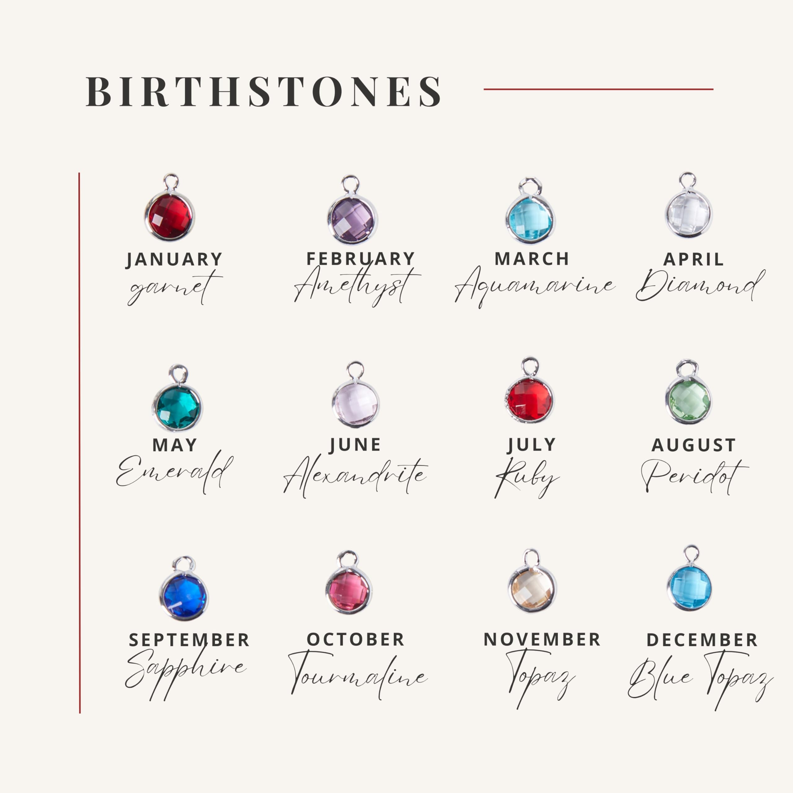 Personalized Birthstone Name Necklace for Women - Custom Gold Plated Pendant Charm Jewelry for Mom, Grandma & New Moms - Perfect Mother's Day Gift, Birthday Present & Special Occasion Jewelry - Elegant Everyday Wear & Meaningful Keepsake