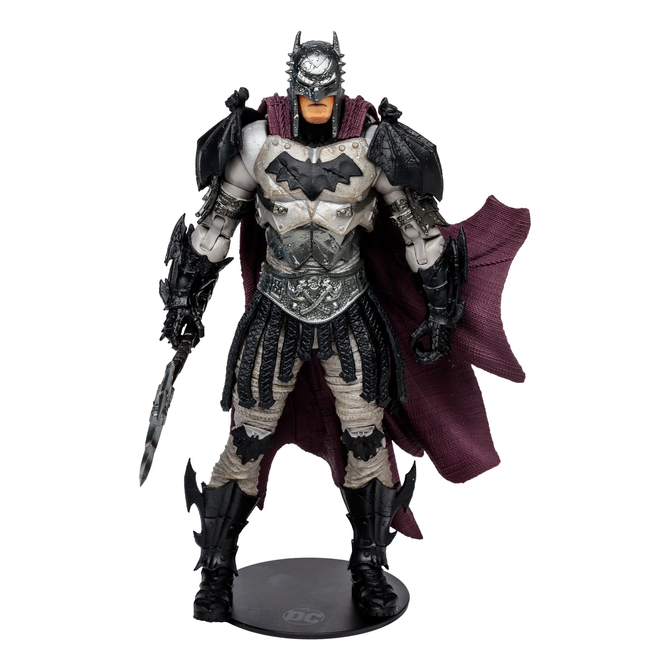 McFarlane Toys DC Multiverse 7-Inch Gladiator Batman Action Figure (Dark Metal) - Collectible DC Comics Superhero Toy for Display & Role Play